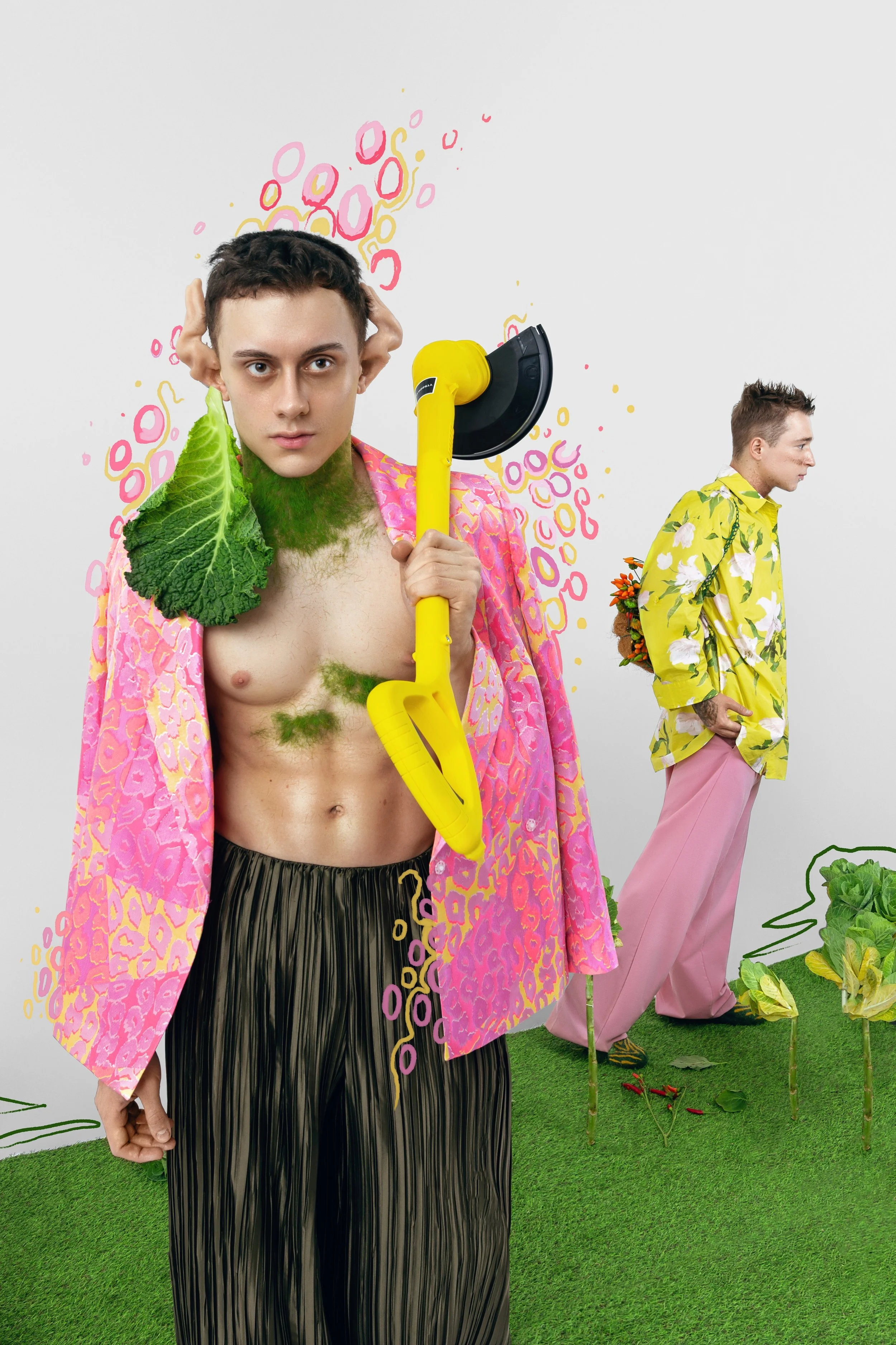 Photographer: Vlada Geletko Model: Semen Kul’kov Model: Eduard Dergachev Makeup Artist: ARTEM LYALKIN Wardrobe Stylist: Ishmaeva Margo Retoucher: Pro Post Retouch Service shirt: LIME @lime_official blazer: NDOMBI STELLA @ndombistella