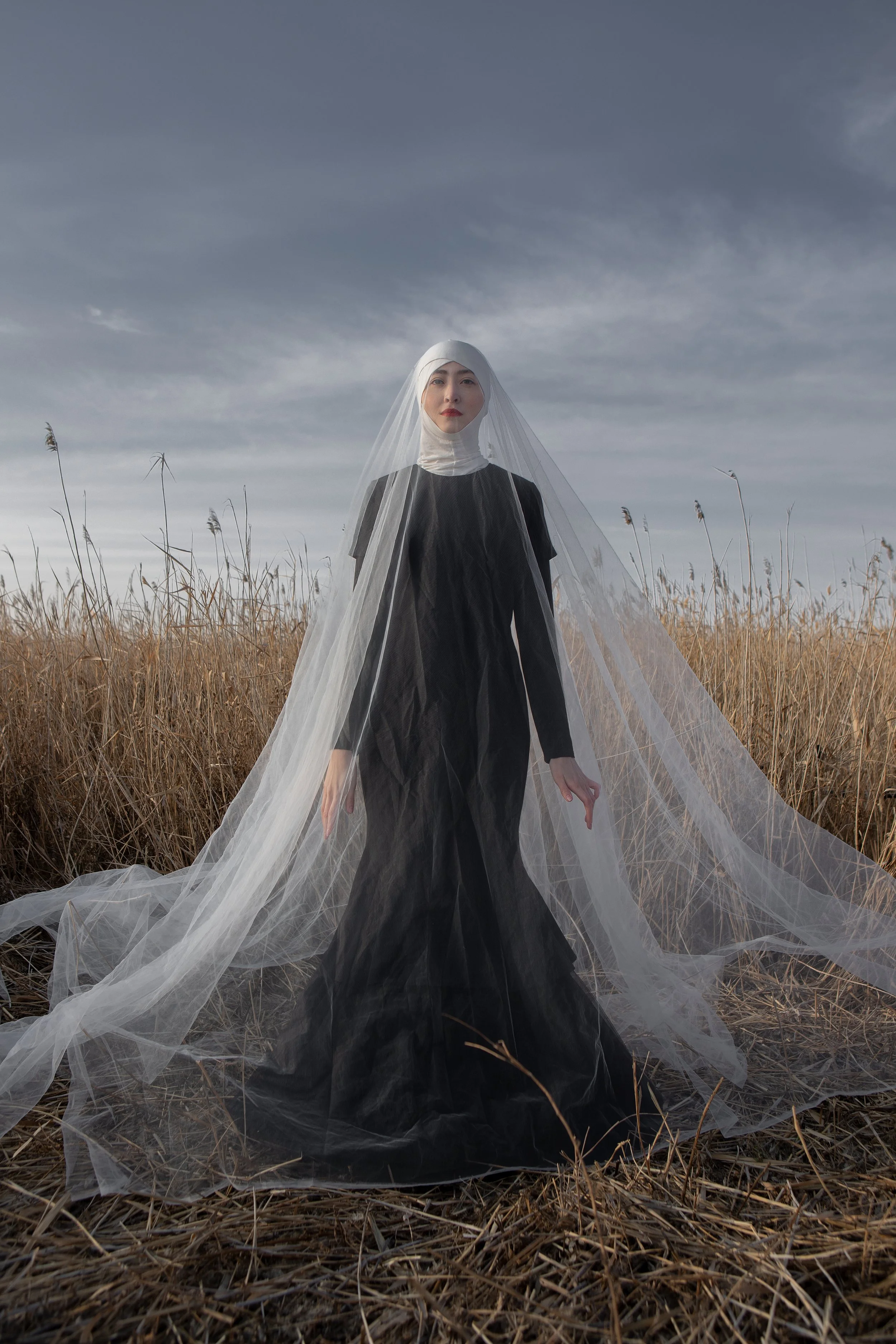 Photographer/Retoucher: Aigul Yesseyeva Model/Makeup Artist: Ainura Kabyldina Assistant: Anar Sattar Wardrobe Stylist: Anara Kairbayeva Wardrobe Credits: Blouse Max Mara Dress Isabel Garcia Al-Almira Safiya