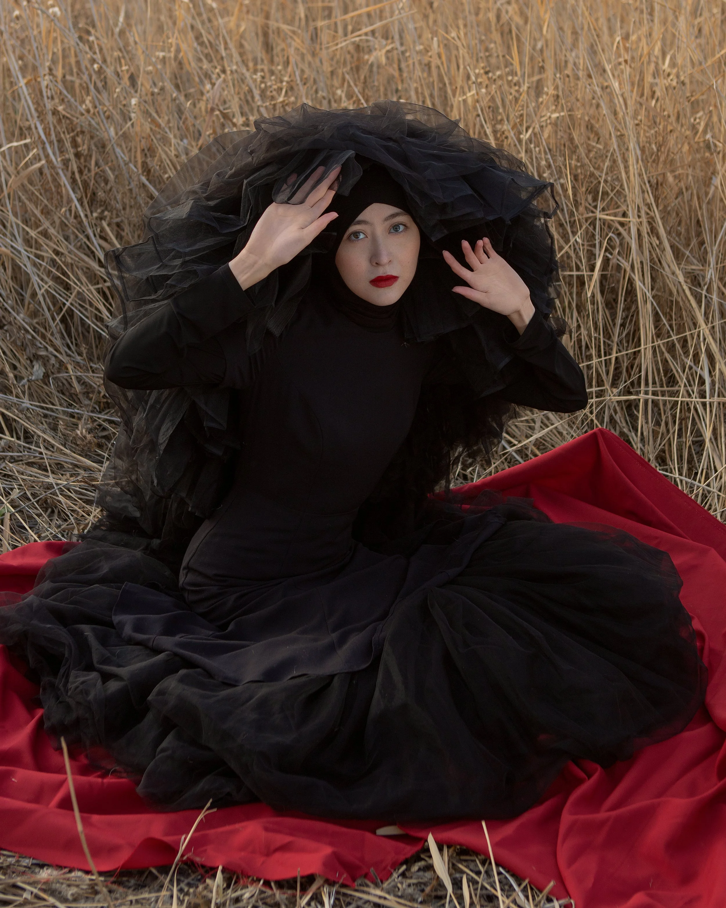 Photographer/Retoucher: Aigul Yesseyeva Model/Makeup Artist: Ainura Kabyldina Assistant: Anar Sattar Wardrobe Stylist: Anara Kairbayeva Wardrobe Credits: Skirt Isabel Garcia Blouse Max Mara Dress Isabel Garcia Al-Almira Safiya