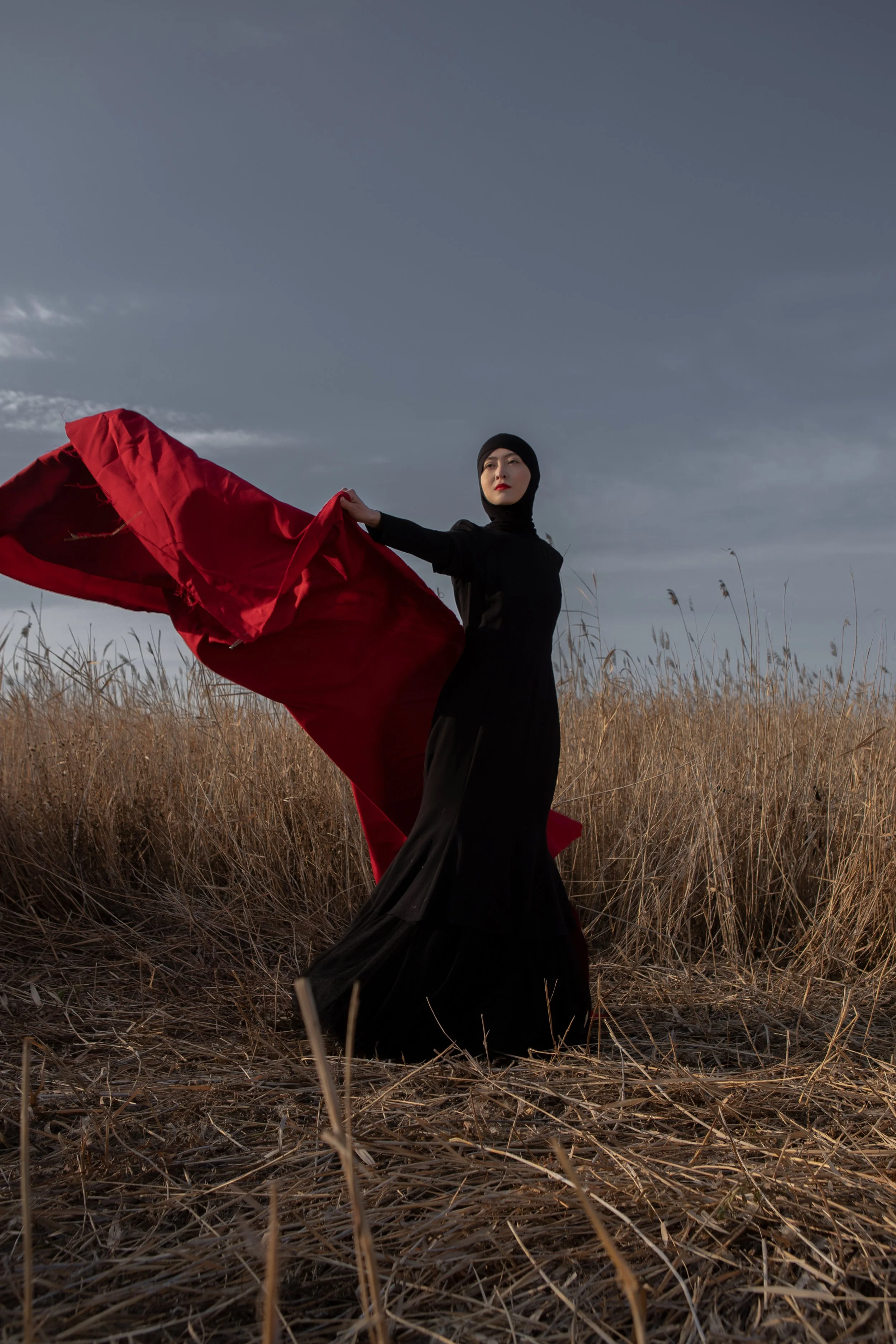 Photographer/Retoucher: Aigul Yesseyeva Model/Makeup Artist: Ainura Kabyldina Assistant: Anar Sattar Wardrobe Stylist: Anara Kairbayeva Wardrobe Credits: Dress Isabel Garcia Blouse Max Mara Al-Almira Safiya