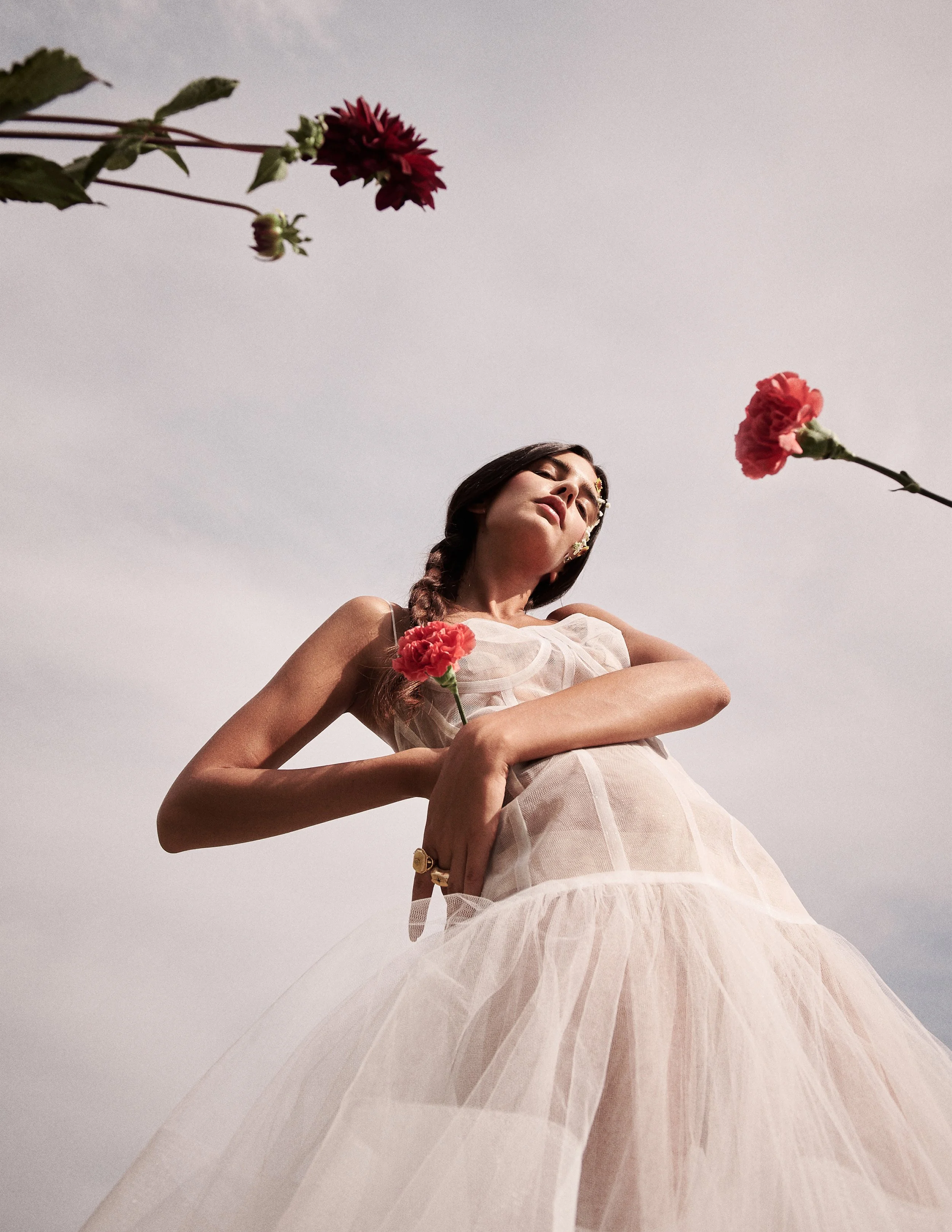 Photographer: MATTIA FERRARI Model: Ilaria Bazzo Stylist: Giulia Vaccari Makeup Artist: Maria Teresa Casarotto Producer: Jessica Lovato Wardrobe Credits: DRESS: Elisa Lecle @elisa_lecle JEWELS: Amalgama Jewels @amalgama_jewels FLOWERS: