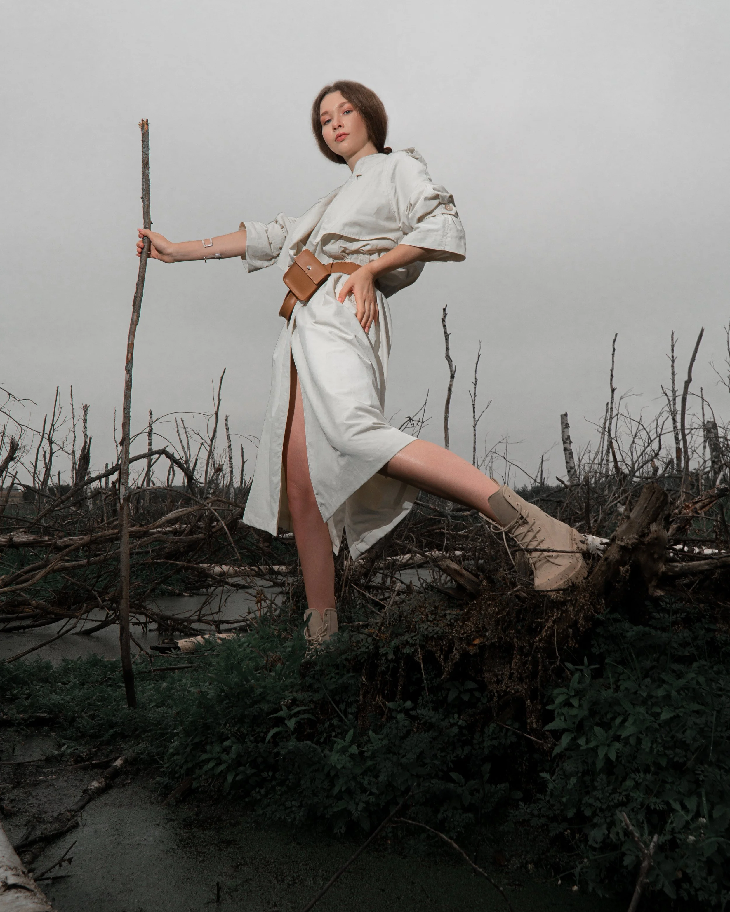 Photographer: Ivan Zelenkov Model: Ksenia Ivanova Stylist: Natali Beketova Makeup Artist: Evgenia Turova Wardrobe Credits: Dress Jw anderson jewelry Natalia Antipova