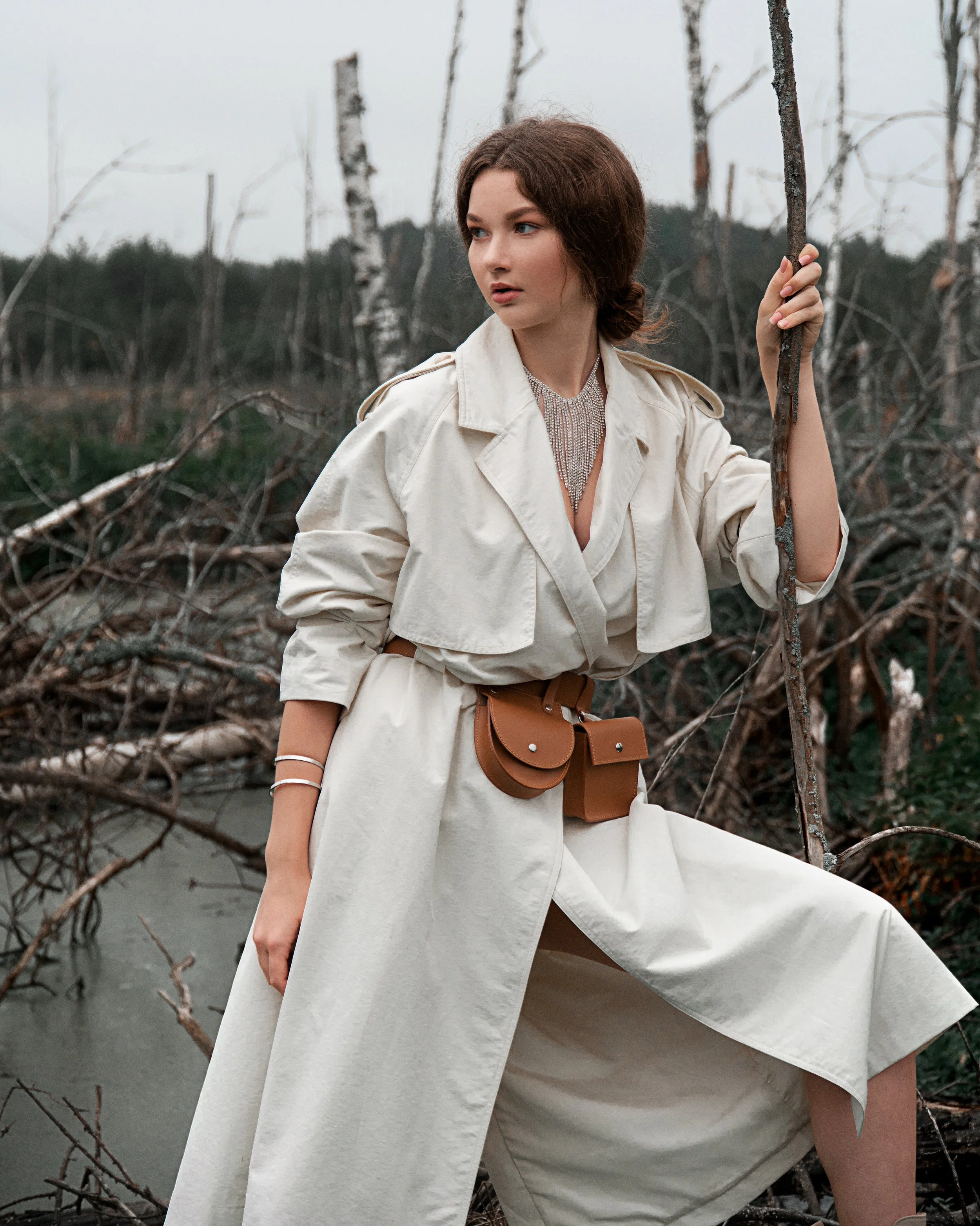 Photographer: Ivan Zelenkov Model: Ksenia Ivanova Stylist: Natali Beketova Makeup Artist: Evgenia Turova Wardrobe Credits: Dress Jw anderson jewelry Natalia Antipova