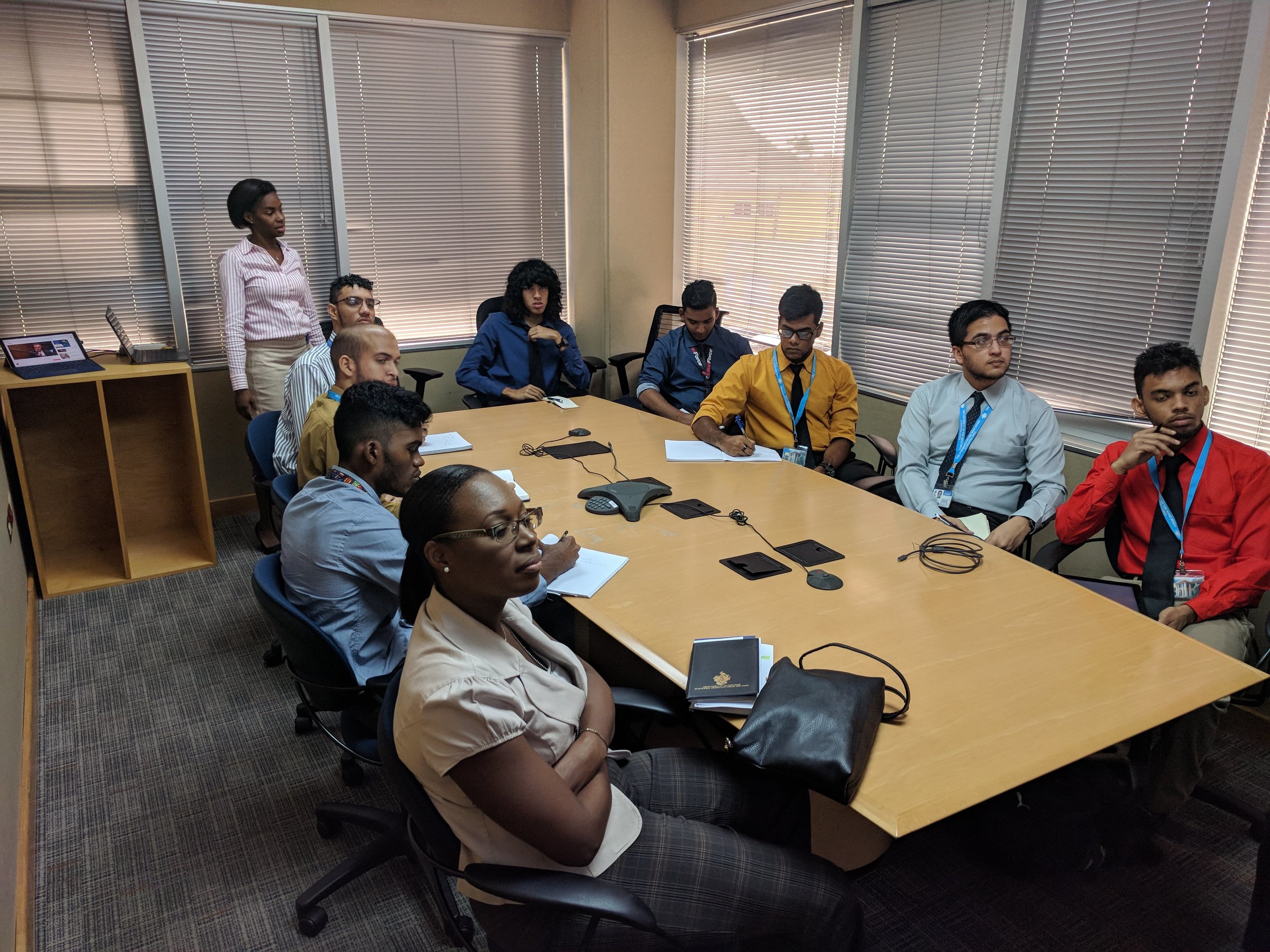 Gillian Codrington, Manager, ODCS at Teleios Systems Ltd. speaks to students about Teleios. 