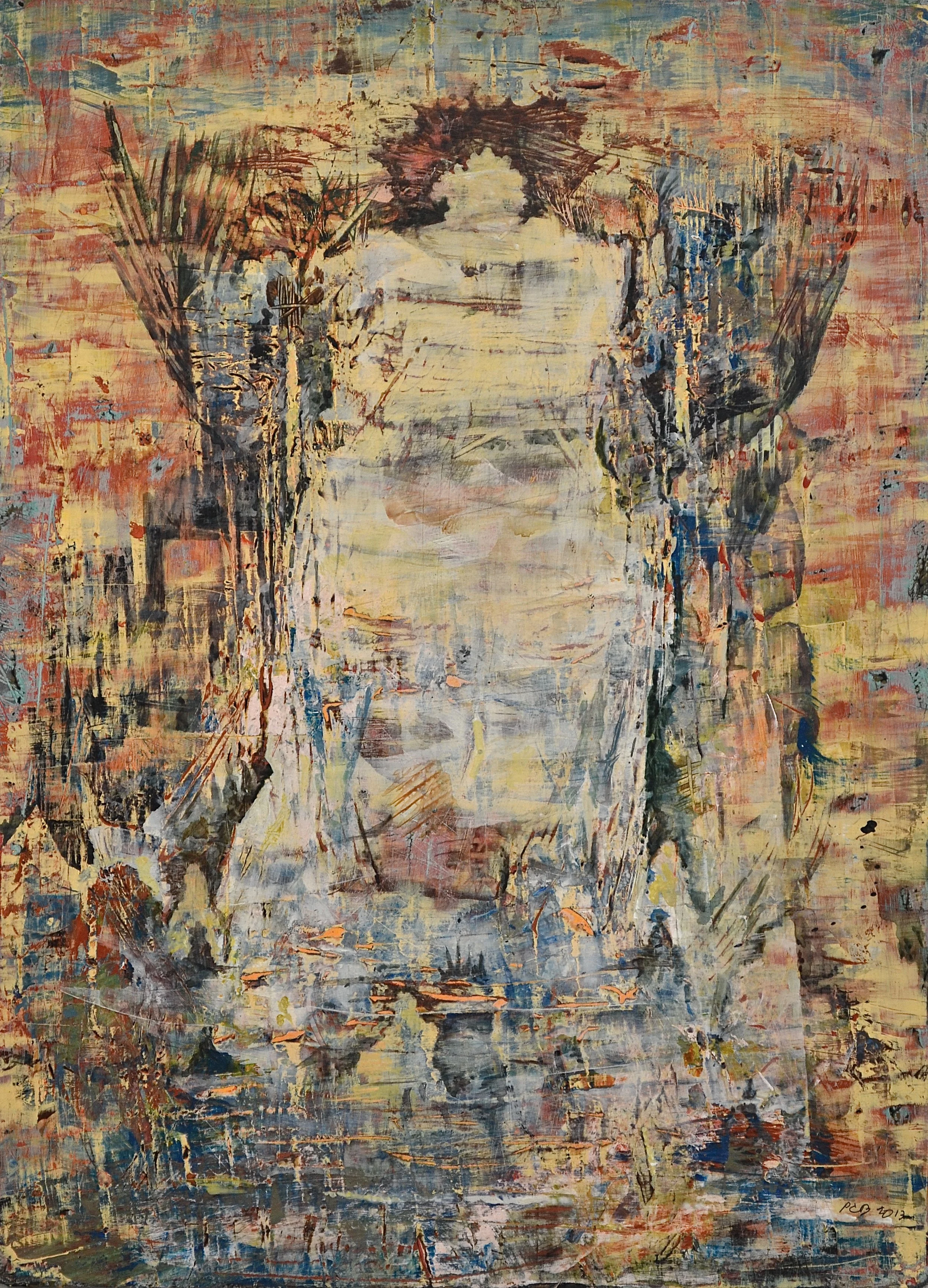Untitled (Winged Figure) 14 x 10 inches Acrylic on paper 2014