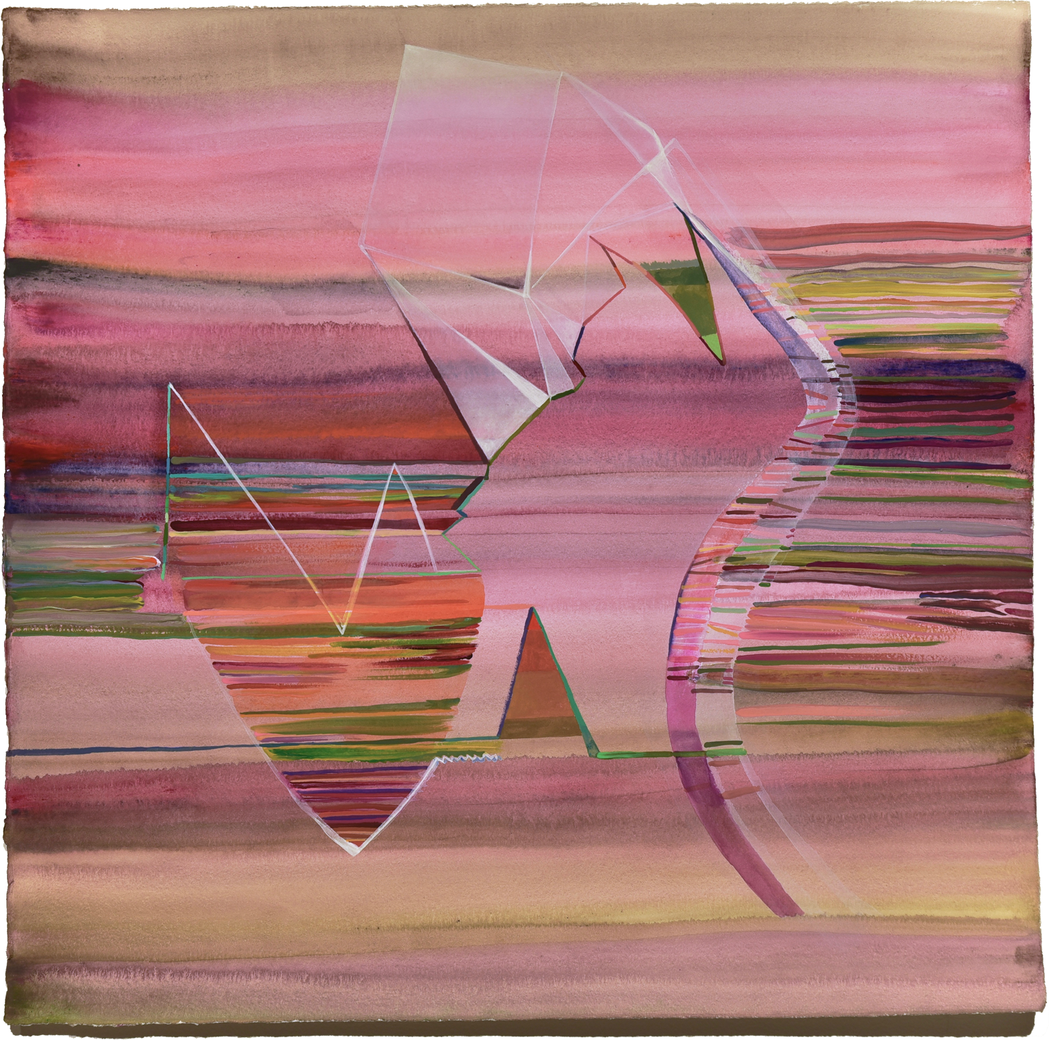 Ground Figure #35, "Transition State, Pink Catalyst"