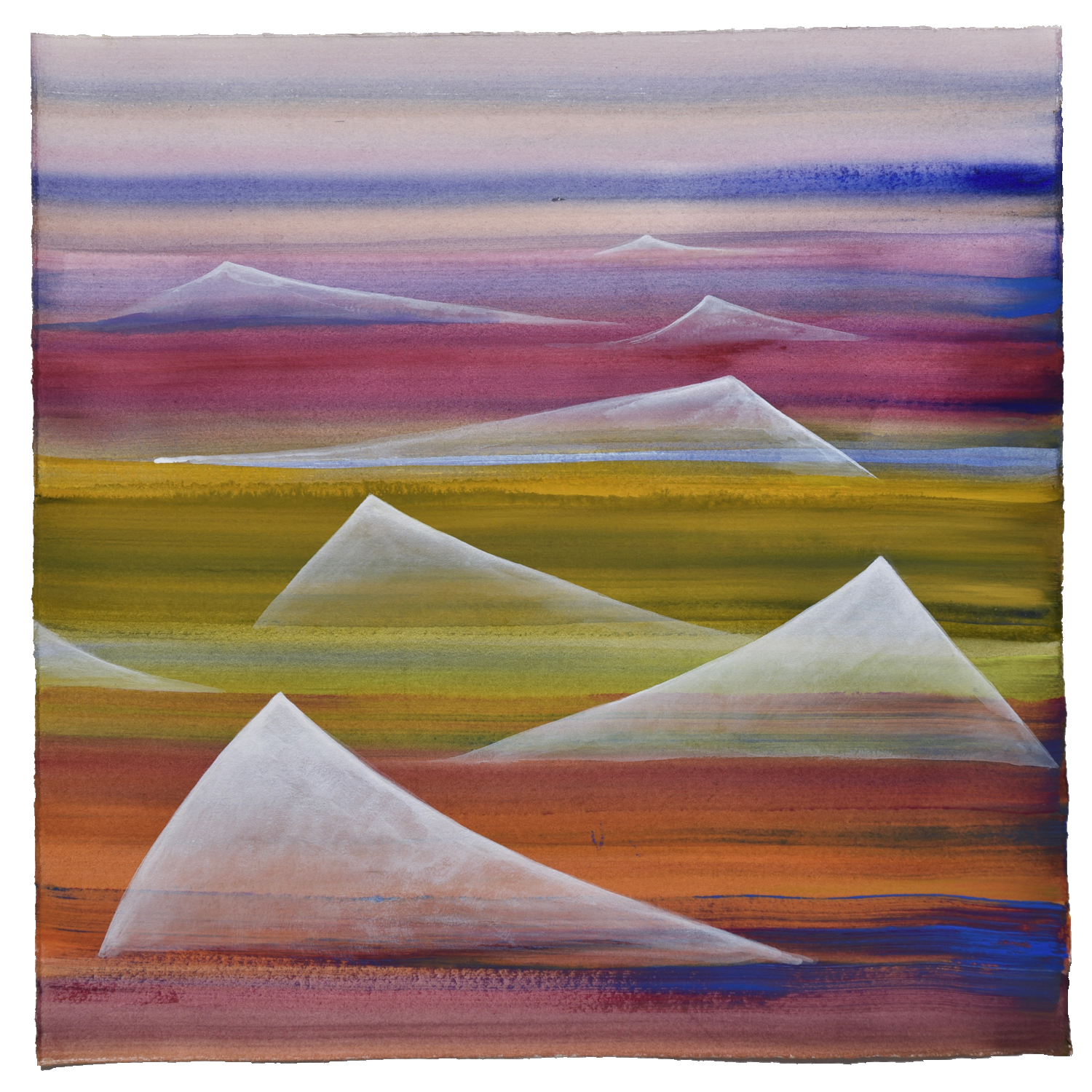 Copy of Ground Figure #59, "Slinky Triangles, Sunset Gradient"
