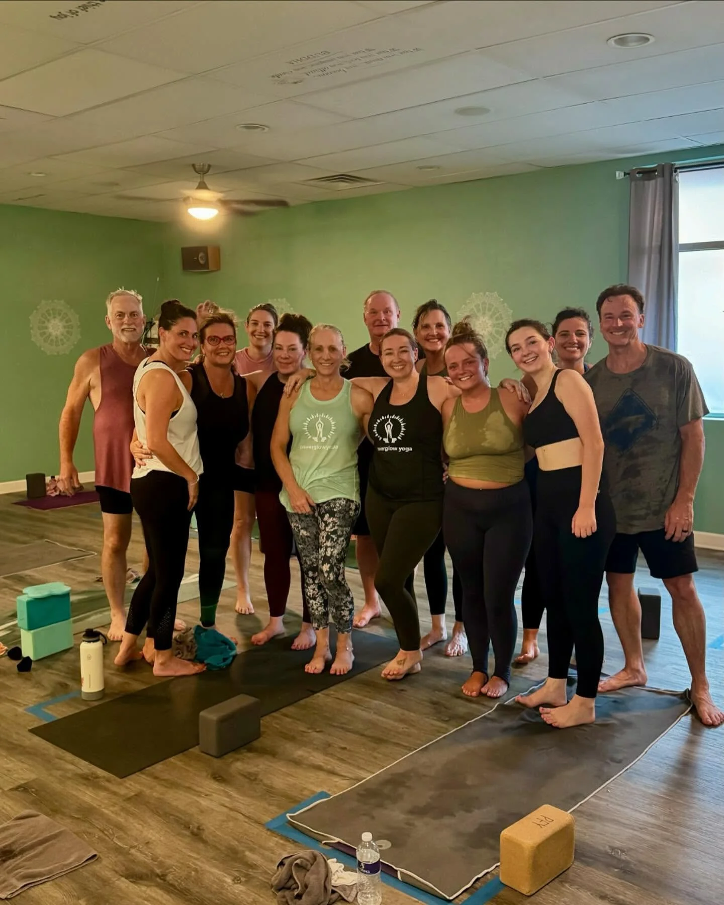 What did I do for my birthday day? I taught this and two other lovely groups of Yogi's... Best Tuesday birthday on record now time for a home cooked meal (white people taco night) and some homemade red velvet cupcakes (my hubby is spoiling me)... Oh 