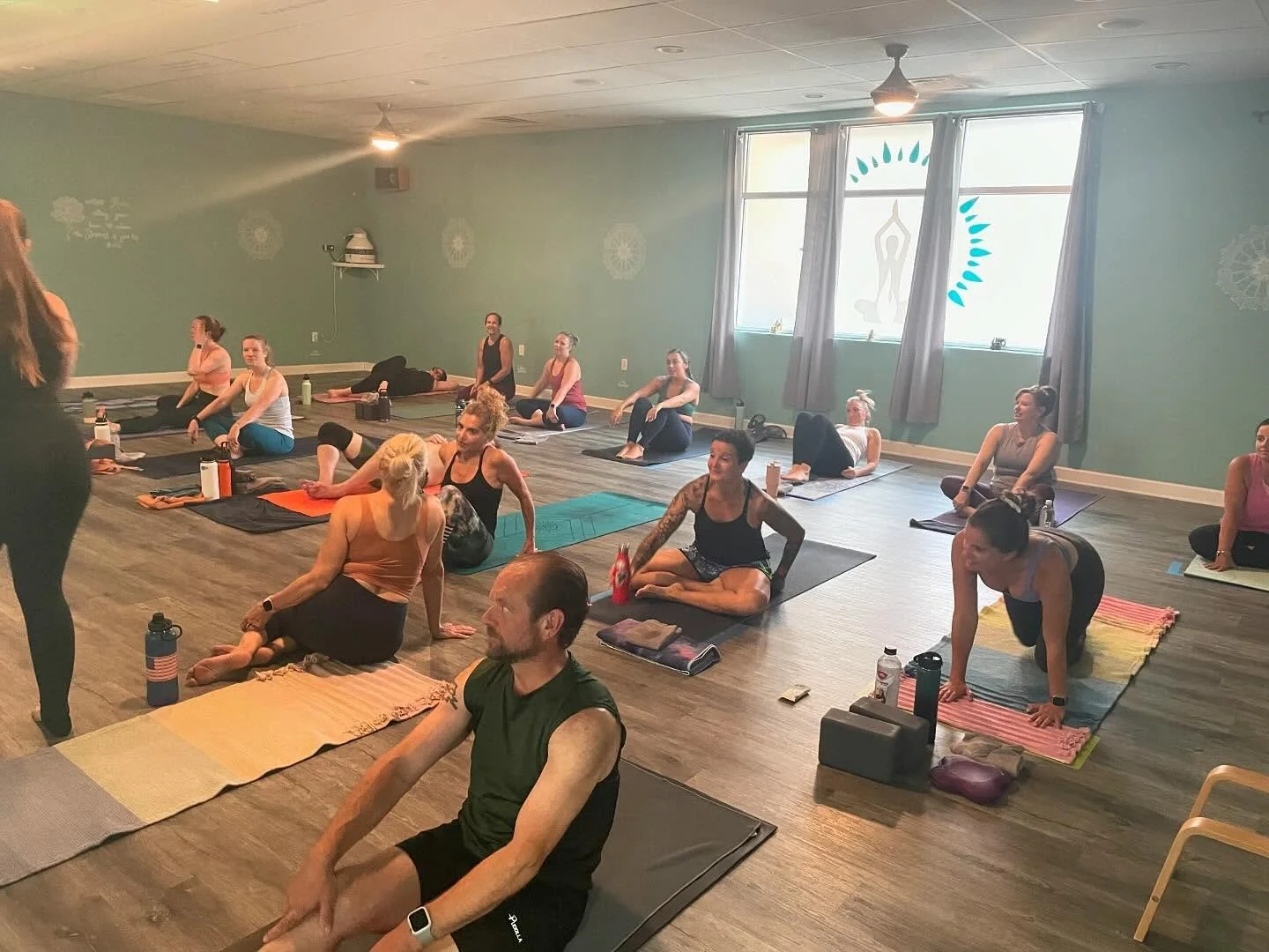 Another 108 Sun Salutations in the books! This group rocked it. I am so proud of each yoga who found themselves on their mat with me ❤️🙏🏻🧘🏻&zwj;♀️ 

#yoga #108sunsalutations #108suryanamaskar