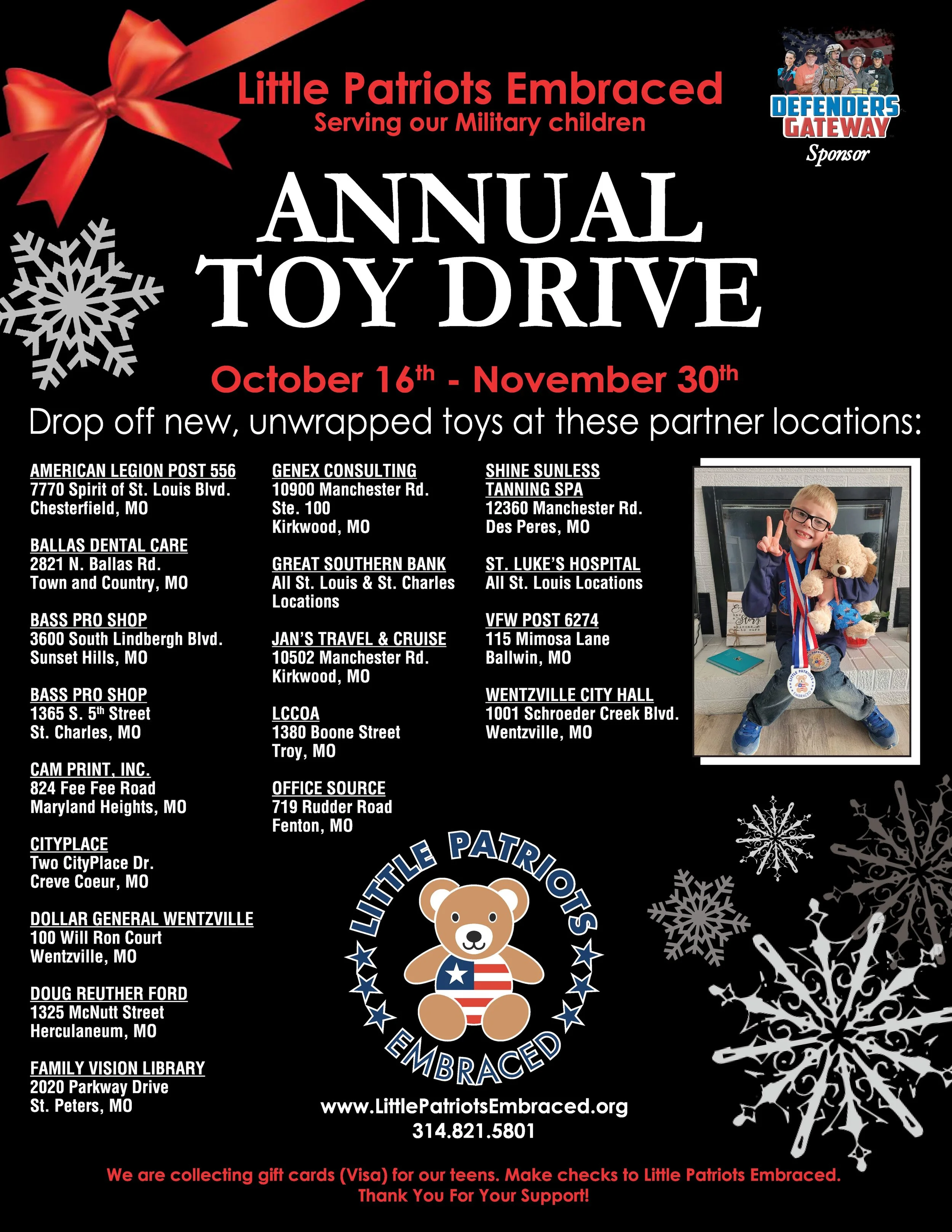 2023 Annual Toy Drive to benefit Little Patriots Embraced