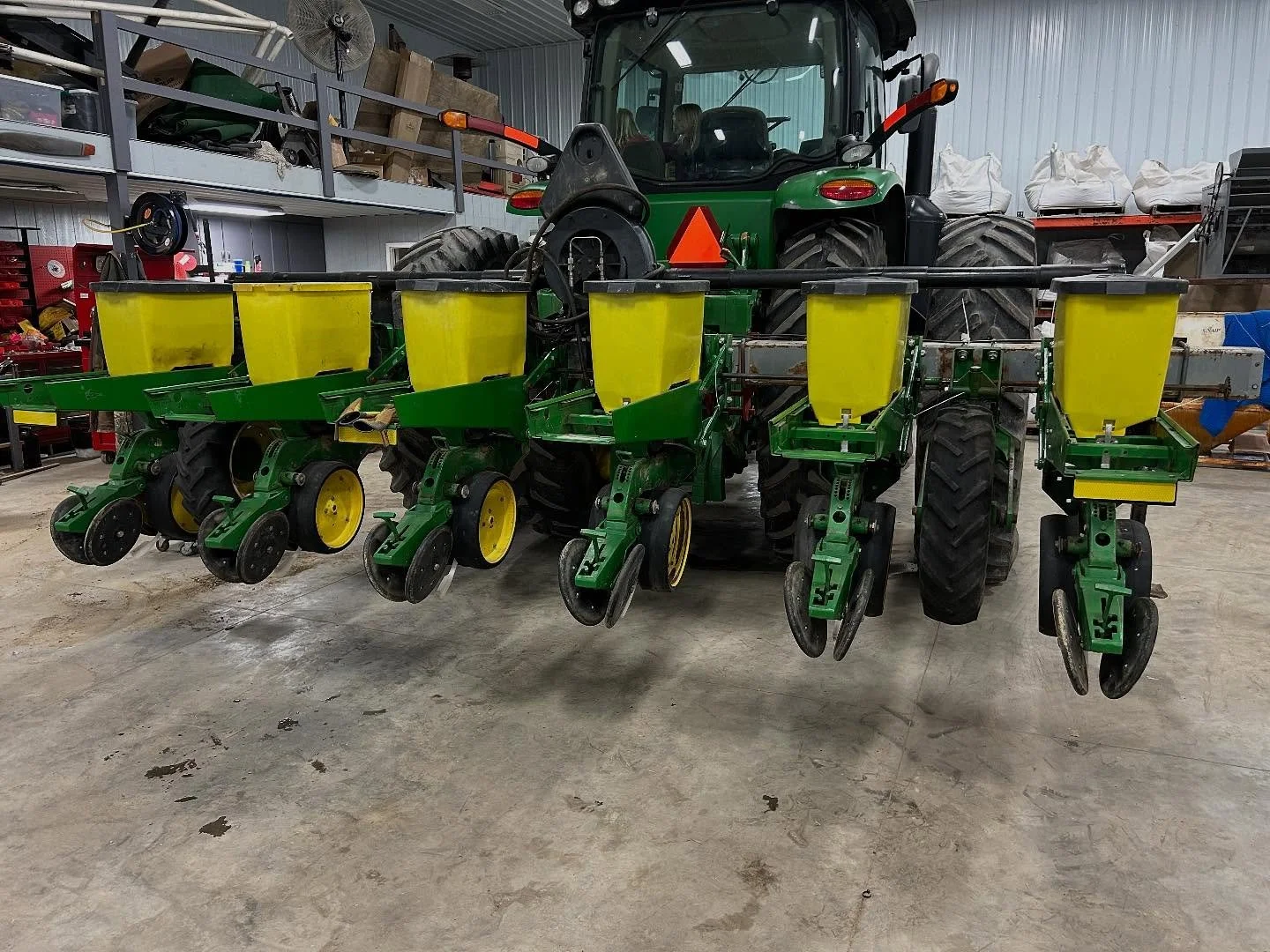 We’re building a new planter! 
This winter we decided to take a pile of old and spare parts and build a new planter for our beans. This one will have newer seed meters that will plant more accurately and a monitor to tell us exactly how many s