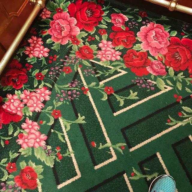 The many floors of Greenbrier curtesy of the great Dorothy Draper... #colorismagic #dorothydraper #interiordesign