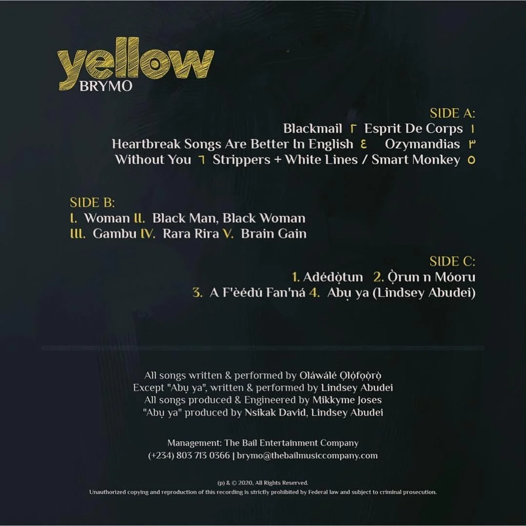 The Yellow album track list