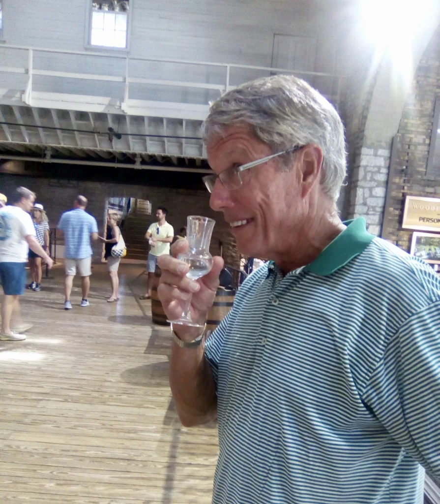 A good friend trying the distillate. Photo Credit: Mike Mayer 2017