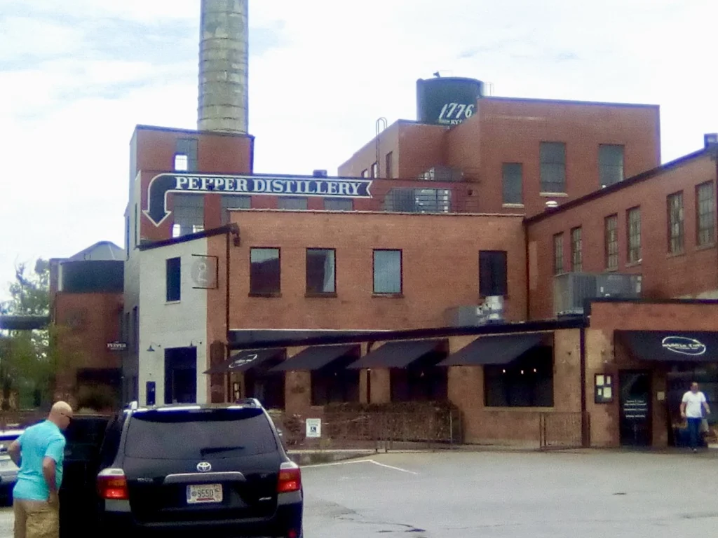 James E. Pepper Distillary Entrance — 2018. Photo Credit: Mike Mayer, August 2018