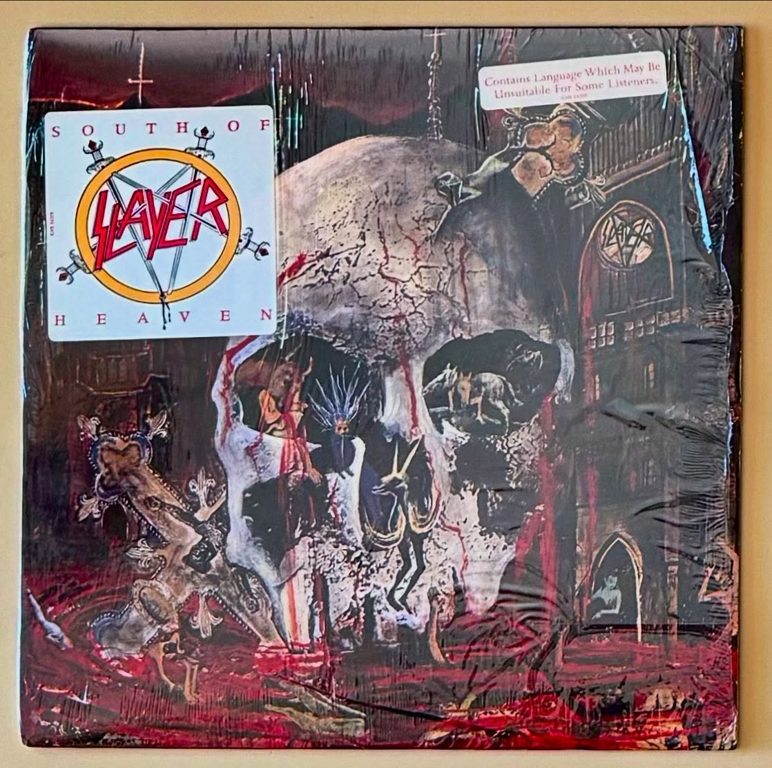 Record of the Day: superb sounding OG in shrink with two hype stickers! Plays mint- looks EX! From the new collection of mostly punk we just got in. The store is open everyday (except will be closed for the 4th of July) come on in!

#slayer #slayerba