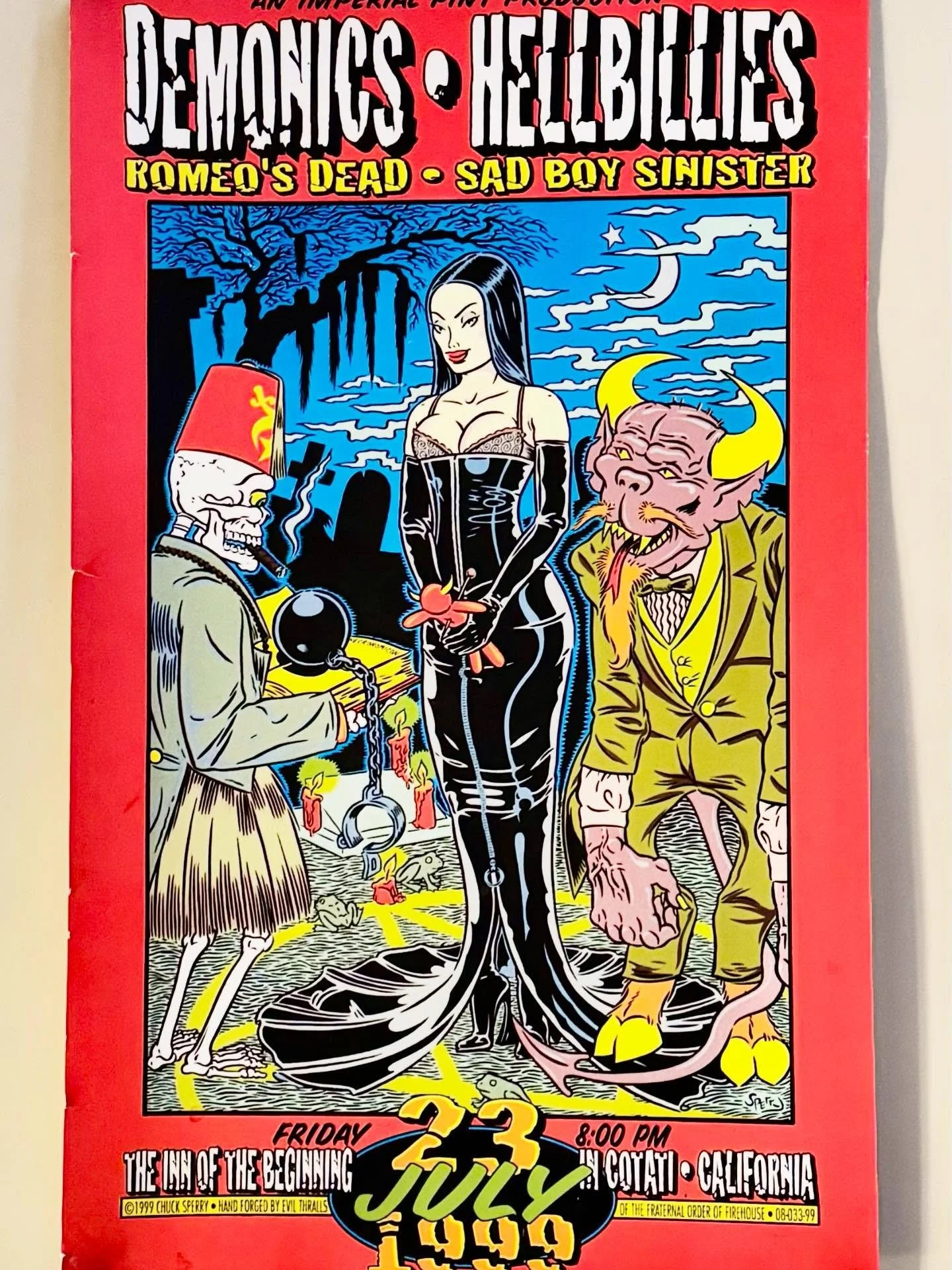 Cool Item of the Day: great looking early Chuck Sperry poster from 1999! One from the great stack of posters I&rsquo;m putting out today. Lots of classic rock too. Most are in great condition. This one has wear but would look great framed and is half