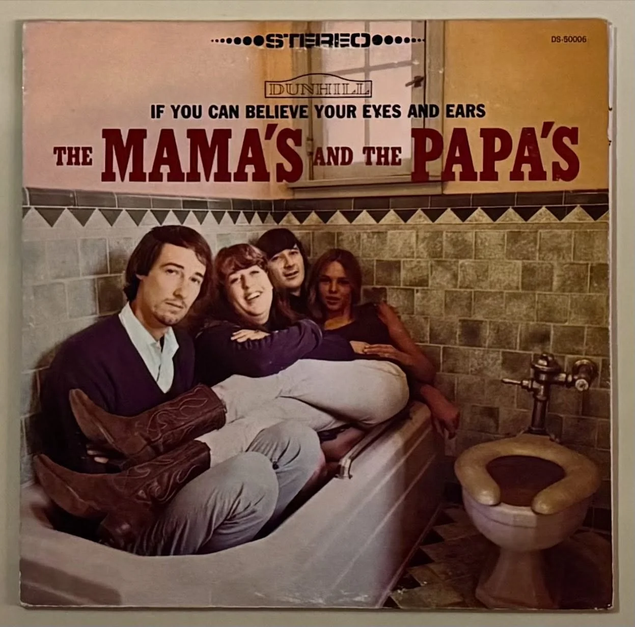 Record of the Day: here&rsquo;s a clean rare one. Yes it is the uncensored &ldquo;toilet cover&rdquo; original! The store is open 11 to 4 today. It is hard to work on Boxing Day so please come on in!

#mamasandpapas #californiadreaming #toiletcover #