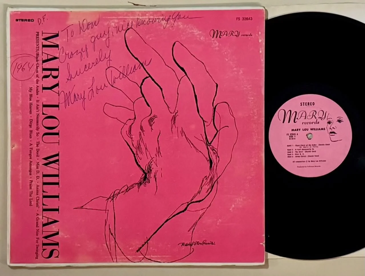 Record of the Day: a rare jazz piano trio and more album, self released and signed, with the booklet and great David Stone Martin artwork! The store is open today 12 to 6 come on in.

#marylouwilliams #jazzpiano #pianotrio #jazzrecords #rarejazz