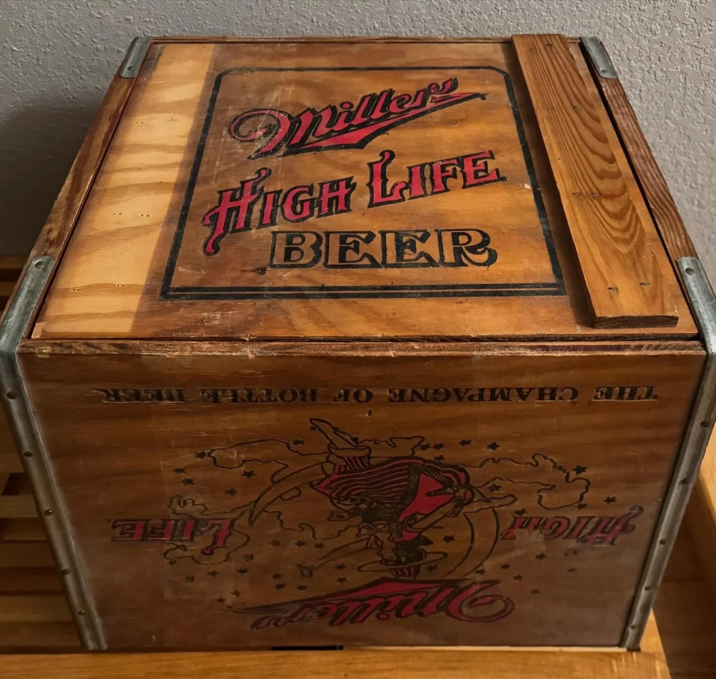 Cool Item of the Day: big vintage Miller beer crate that perfectly fits about 75 records! Could not find the age online but looks many decades old. For sale in the store. We&rsquo;ve been getting great used albums all week plus three shipments of new