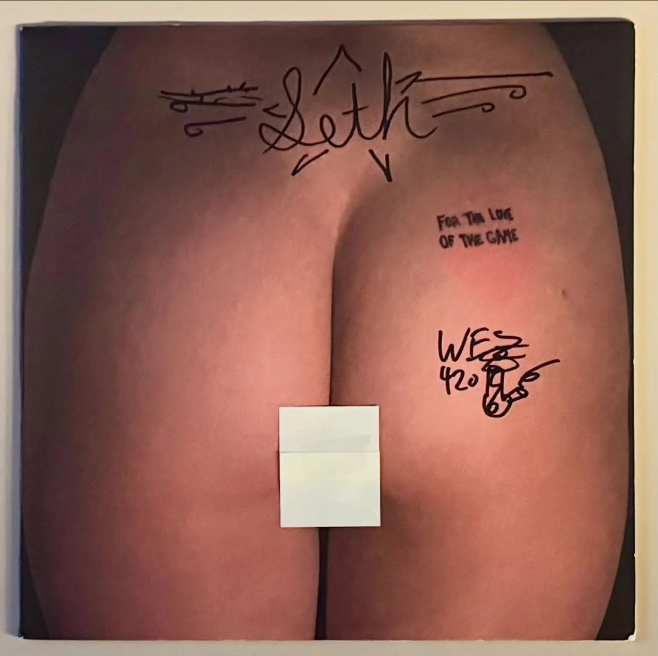 Record of the Day: super rare 2012 album by a very little known band called Natural Child, with Seth Bogart of Hunx and His Punx!!! Minty and signed! There is nothing behind the post-its on the cover, just wanted to keep it clean for IG. The great me