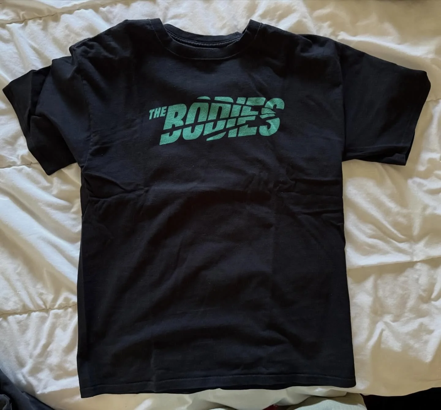 Bummer these don&rsquo;t fit anymore! My store grew up with these guys. @modernactionrecords  Sorry the store will be closed tomorrow goin fishin. Open today and Wednesday 11 to 6 come on in!

#thebodies #modernaction #punkshirts #punkrecords #record