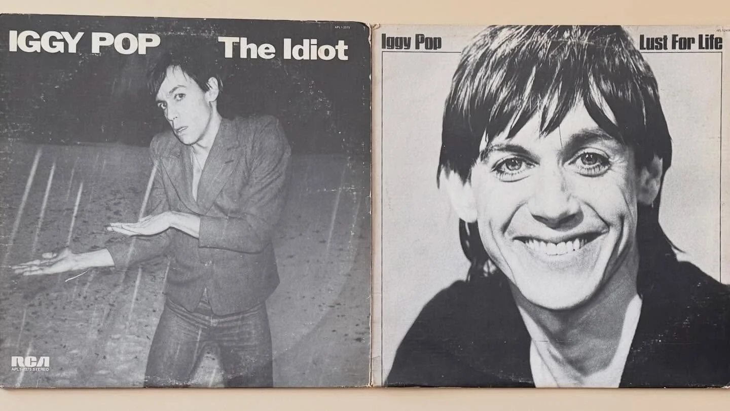 Records of the Day: two nice and scarce originals! Lust for Life is my fave of his solo albums, though The Idiot has some killer songs too. The store is open 11 to 6 come on in!

#iggypop #lustforlife #theidiot #recordsforsale #rarerecords