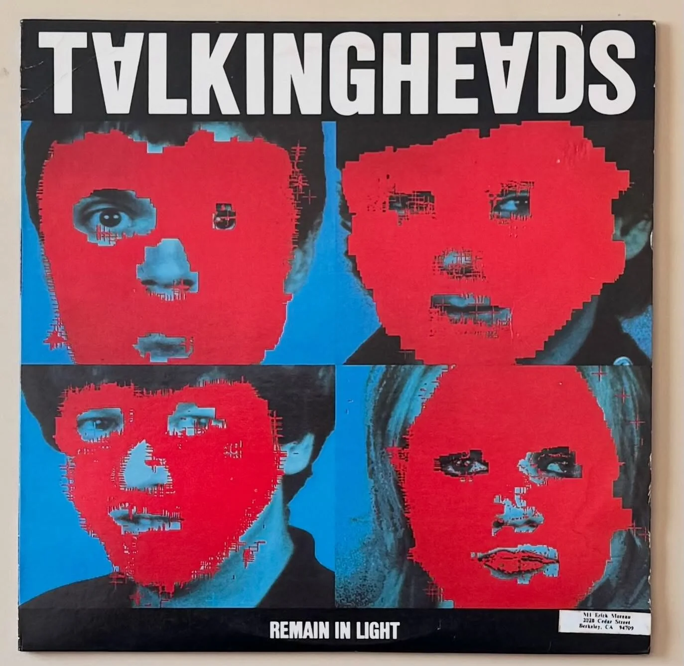 Record of the Day; nice original with inner and insert! The store is open 11 to 6 come on in.

#talkingheads #davidbyrne #remaininlight #recordsforsale #recordstore