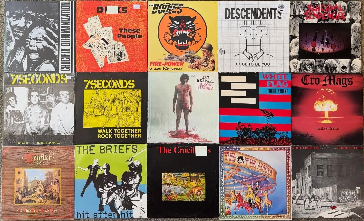 Records of the Day: just got another great batch of punk! As you can see varying styles and eras. I&rsquo;m working a rare Thursday shift today. The store is open 11 to 6 come on in!

#punkrecords #rarepunk #rarerecords #recordsforsale #recordstore