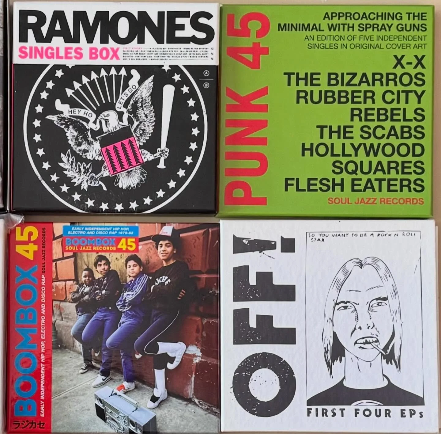 Cool Items of the Day: rare older Record Store Day 7&rdquo; box sets (except the Off! and that sold anyway) for sale tomorrow plus lots more older RSD stuff plus of course lots of this year&rsquo;s RSD releases. The store is open 11 to 6 come on in!
