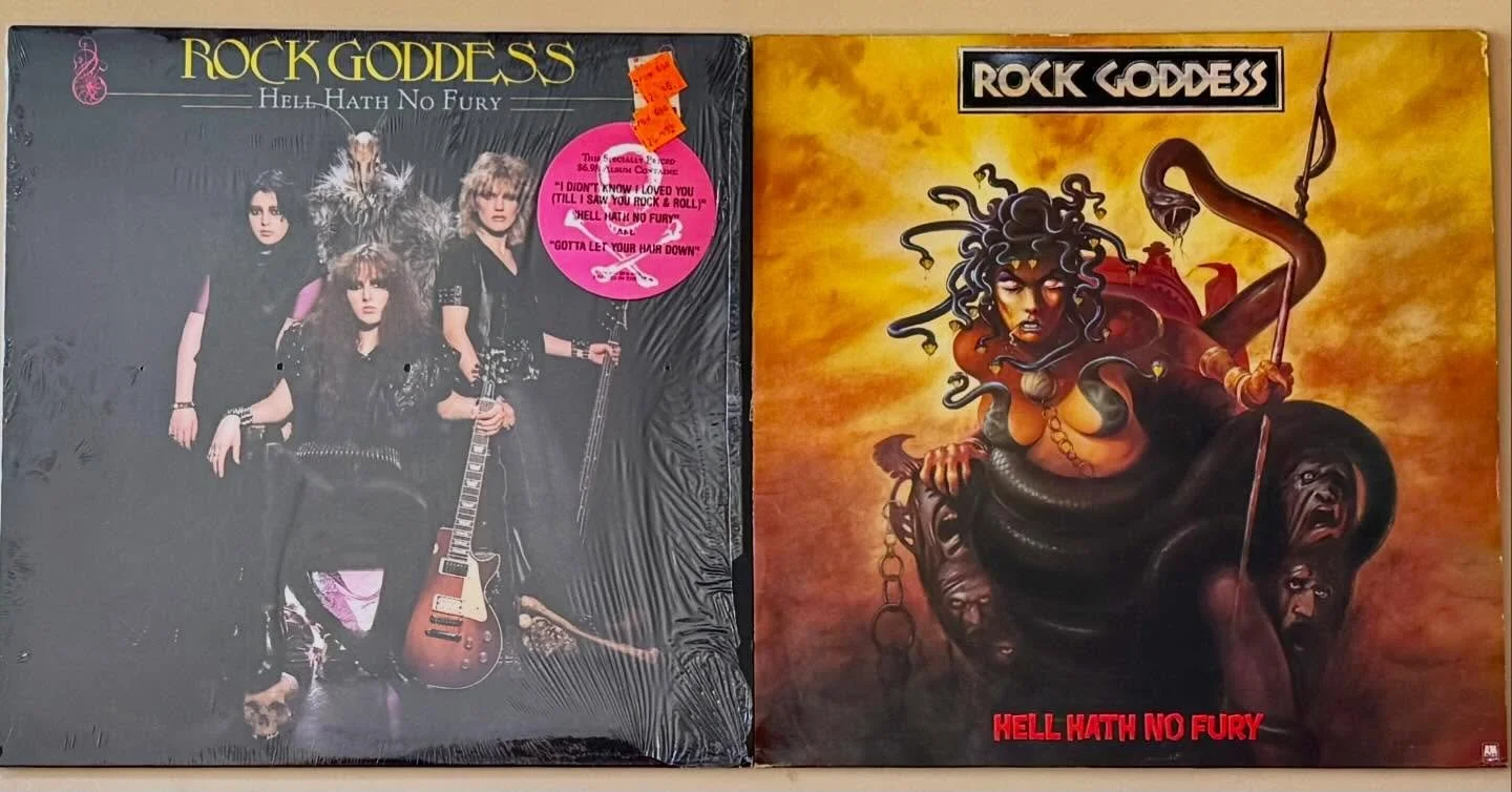 Records of the Day: minty UK and US pressings of the same record! Fun sounding 1983 UK band with twin sisters, sound like a cross between Girl School and Hair Metal. Also got their first LP. Considered part of the New Wave of British Heavy Metal. I p