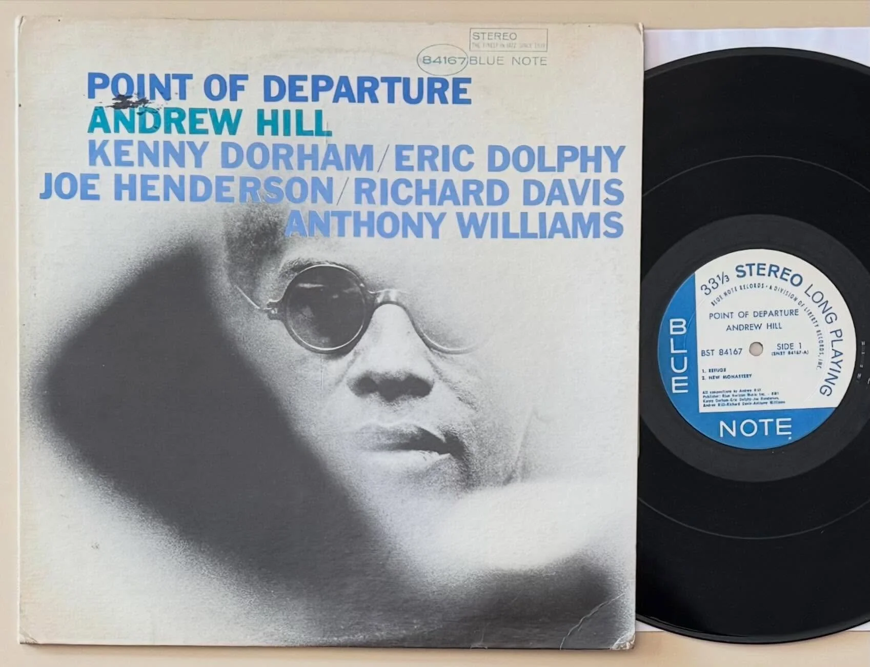 Record of the Day: minty vinyl RVG Liberty pressing of this fantastic album! From our latest collection. Plus today is new release and new restock day. The store is open 11 to 6 come on in!

#andrewhill #rudyvangelder #bluenote #bluenoterecords #rare