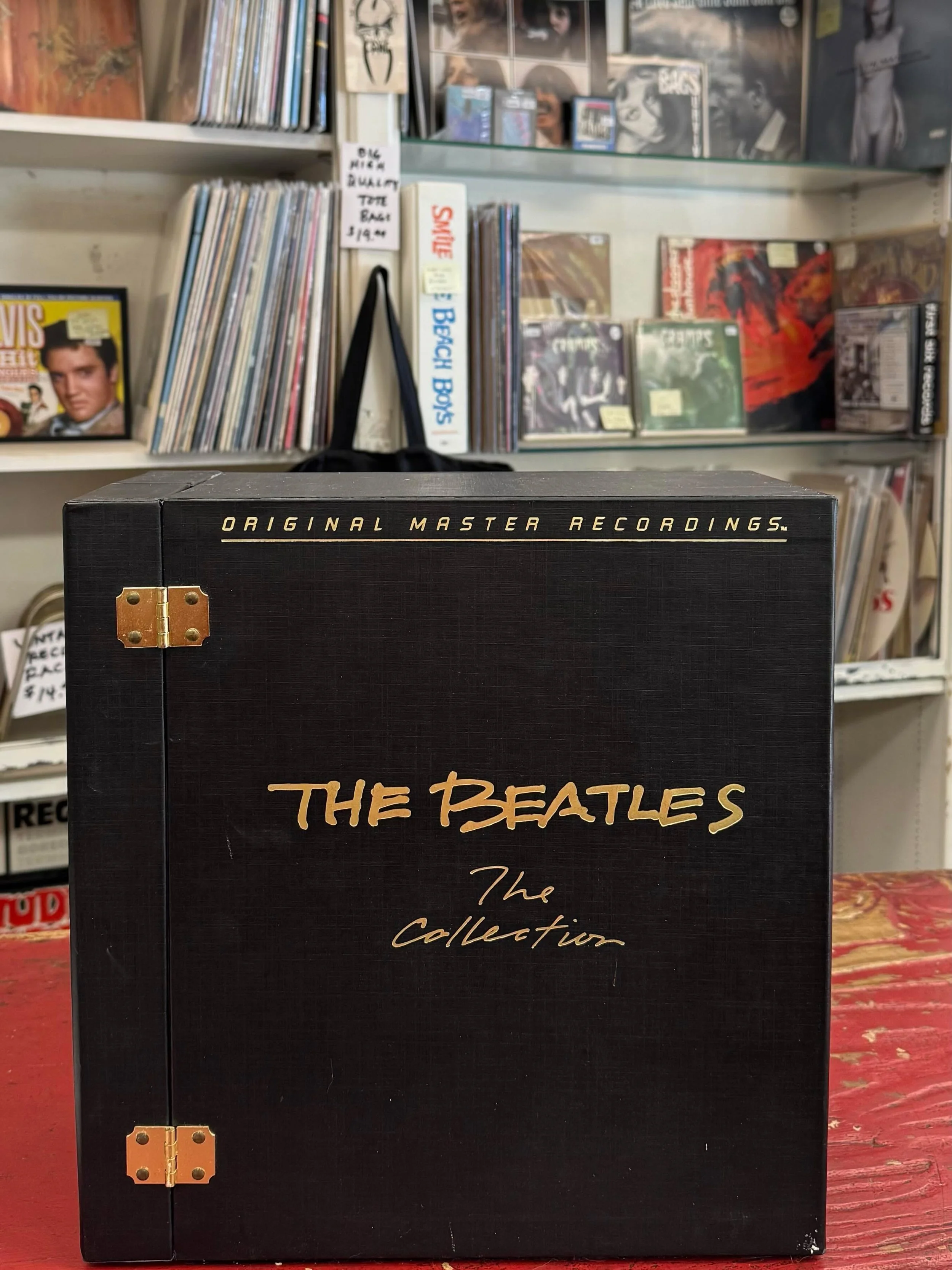 Records of the Day: the 13 album box set from 1982, the first audiophile release of Beatles records. It&rsquo;s been years since we&rsquo;ve had one of these. All minty with a super clean box and all extras. The Mobile Fidelity Sound Lab was far ahea