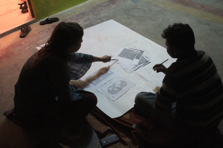 Not exactly business planning, but almost! The picture is taken from a rooftop in Bodhgaya, as we were planning a lesson for Pankanj’s school kids.