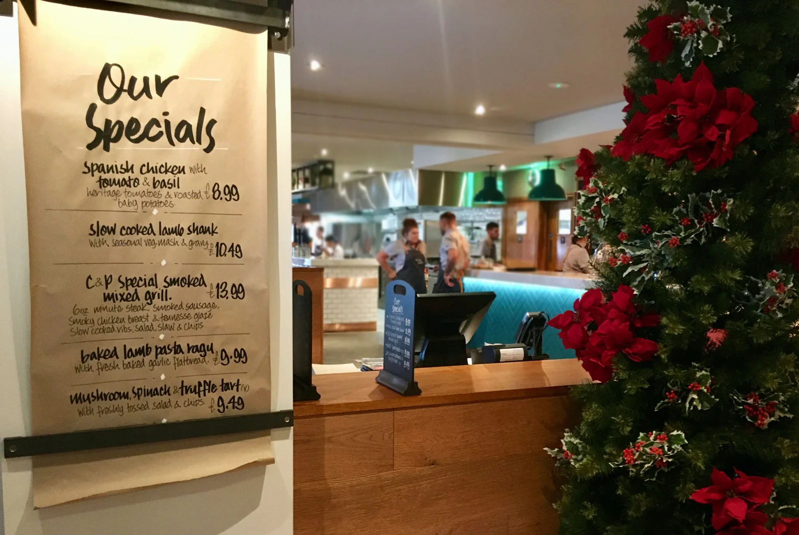 Oldbury Cookhouse and Pub Specials Menu