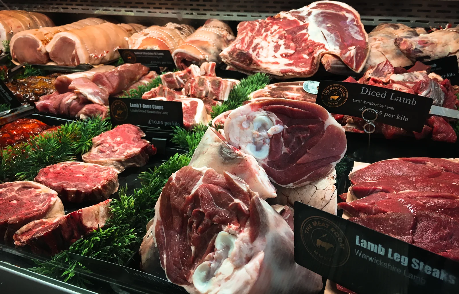 Lamb Counter at The Meat Room Independent Butchers, Leamington