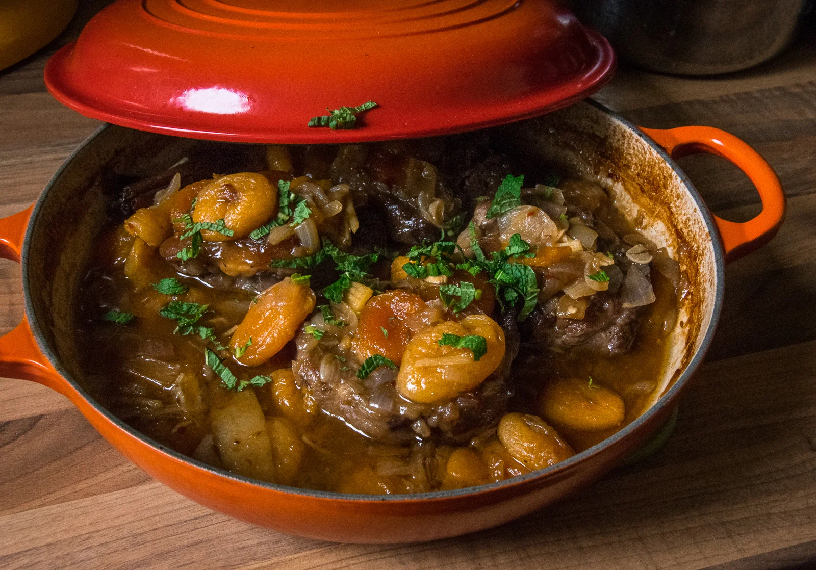 Ingredients for Nigel Slater's Braised Lamb Neck with Apricots and Cinnamon