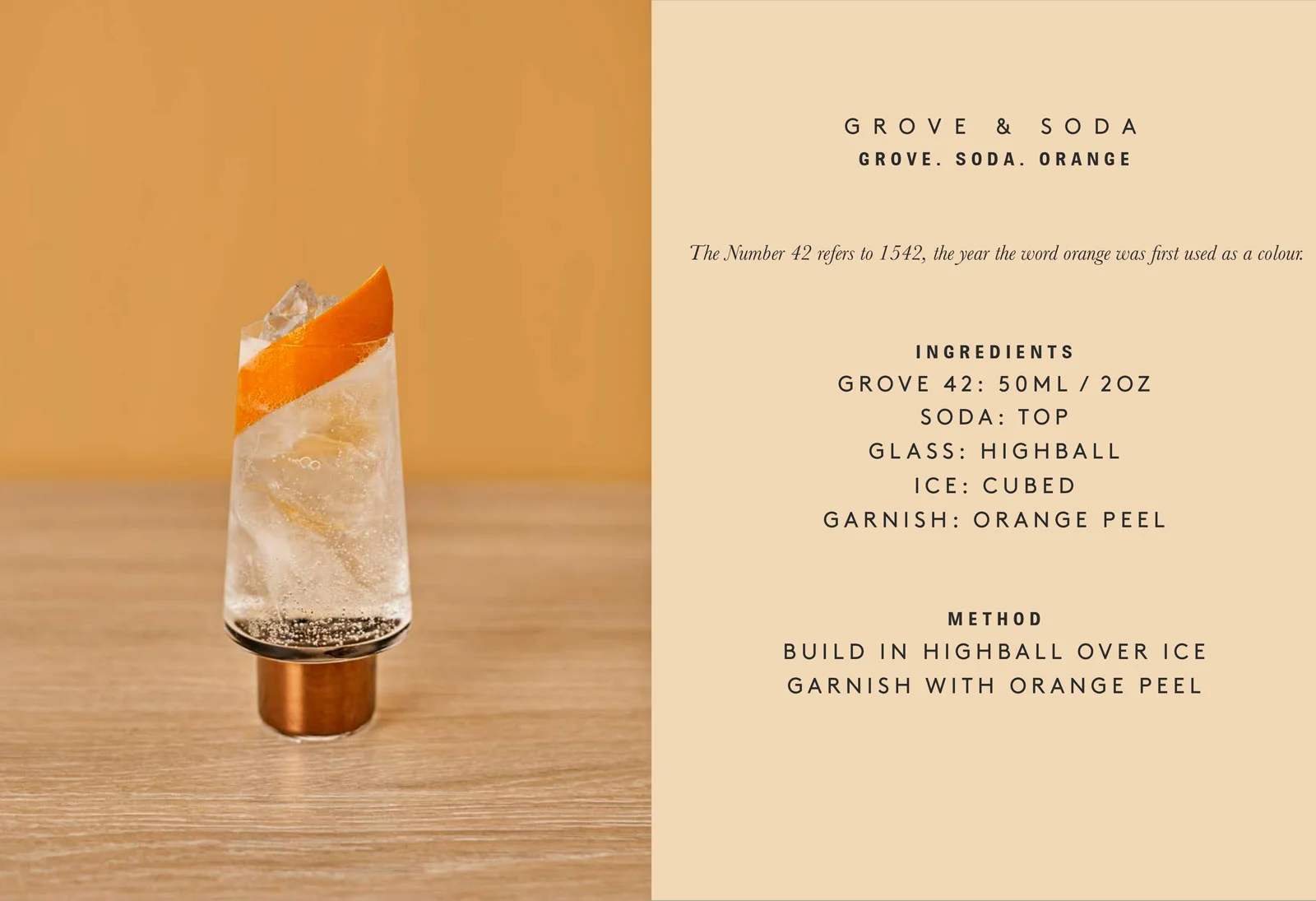 Grove and Soda - Seedlip Grove 42 Cocktail Recipe - image via Seedlip