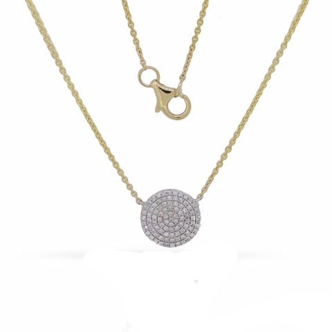   11067N  - 0.26 ct Set In A 14K Yellow Necklace.&nbsp;  