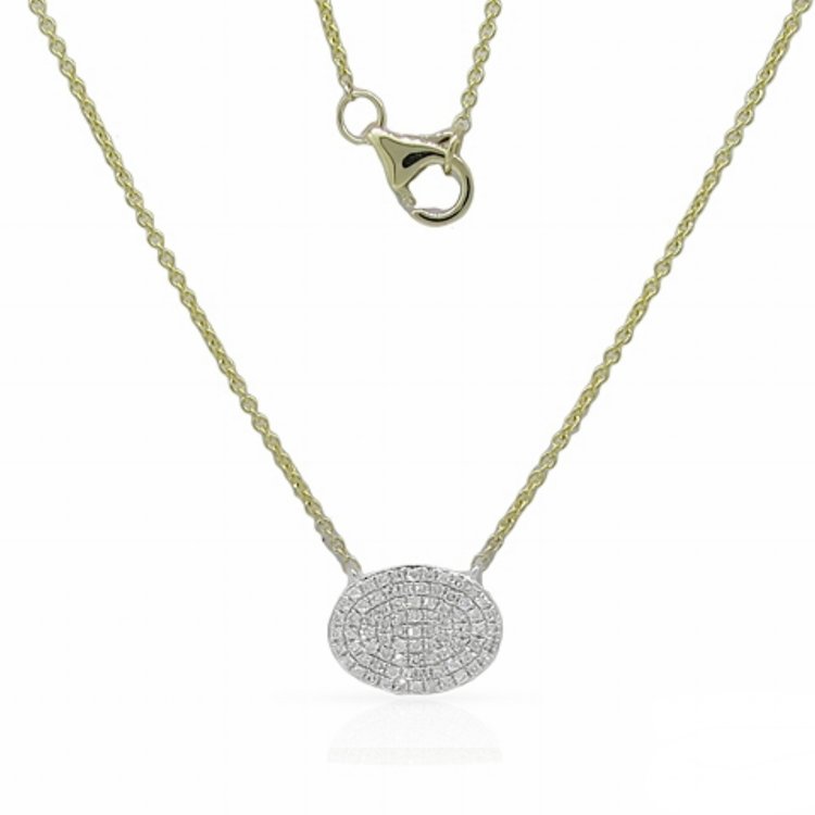   16637N  - 0.23 ct Set In A 14K Yellow Gold Necklace. 