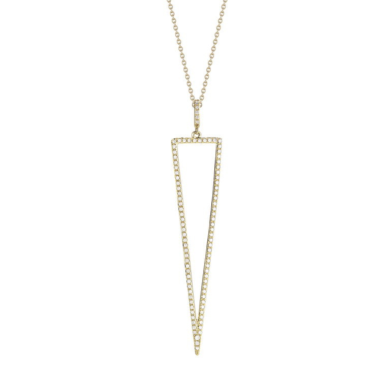   P11099  - 0.29 ct Set In A 14K Yellow Gold Necklace. 