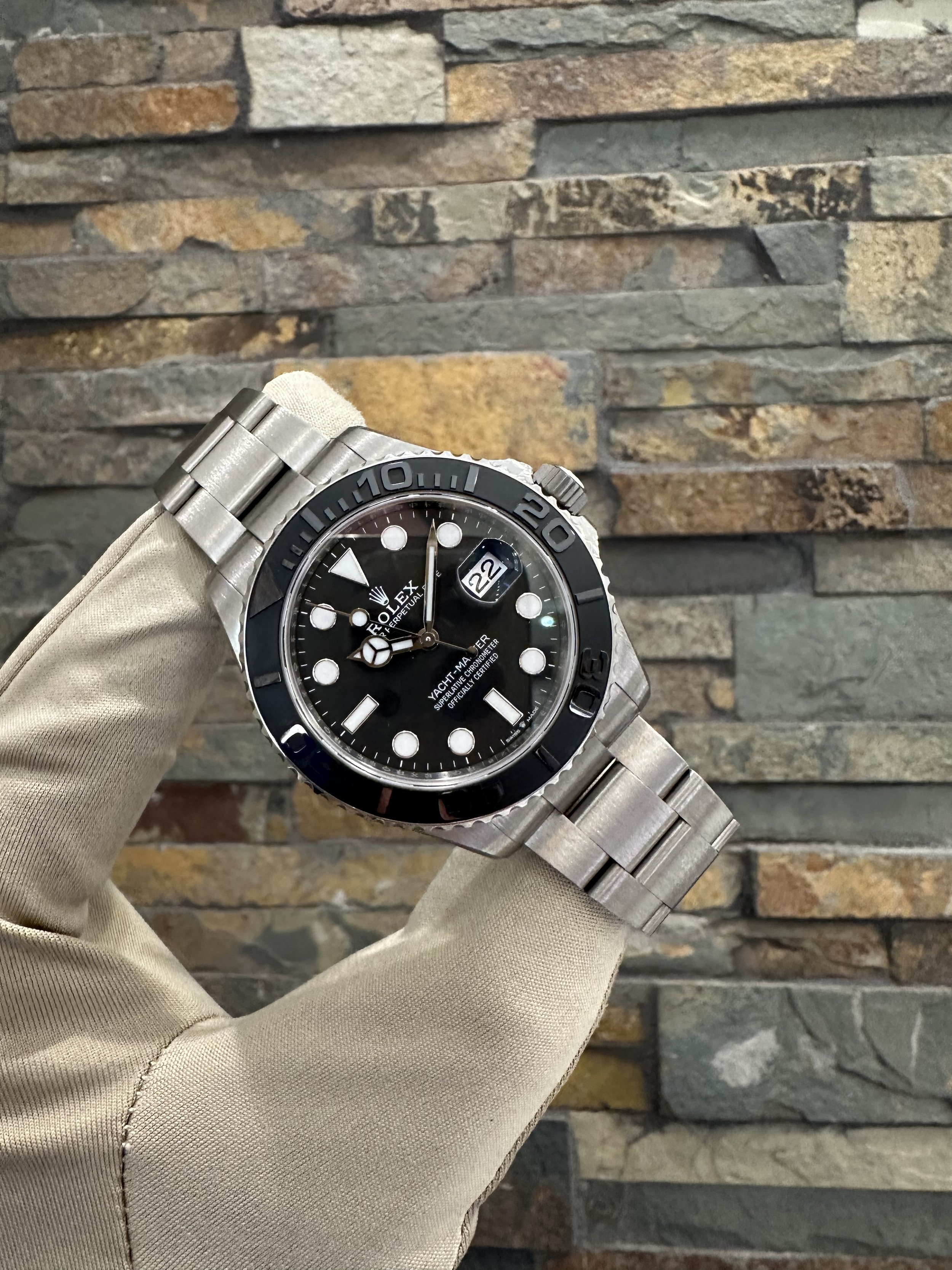 2024 Rolex Titanium Yachtmaster REF #226627 with box and papers. Call or stop by our shop
