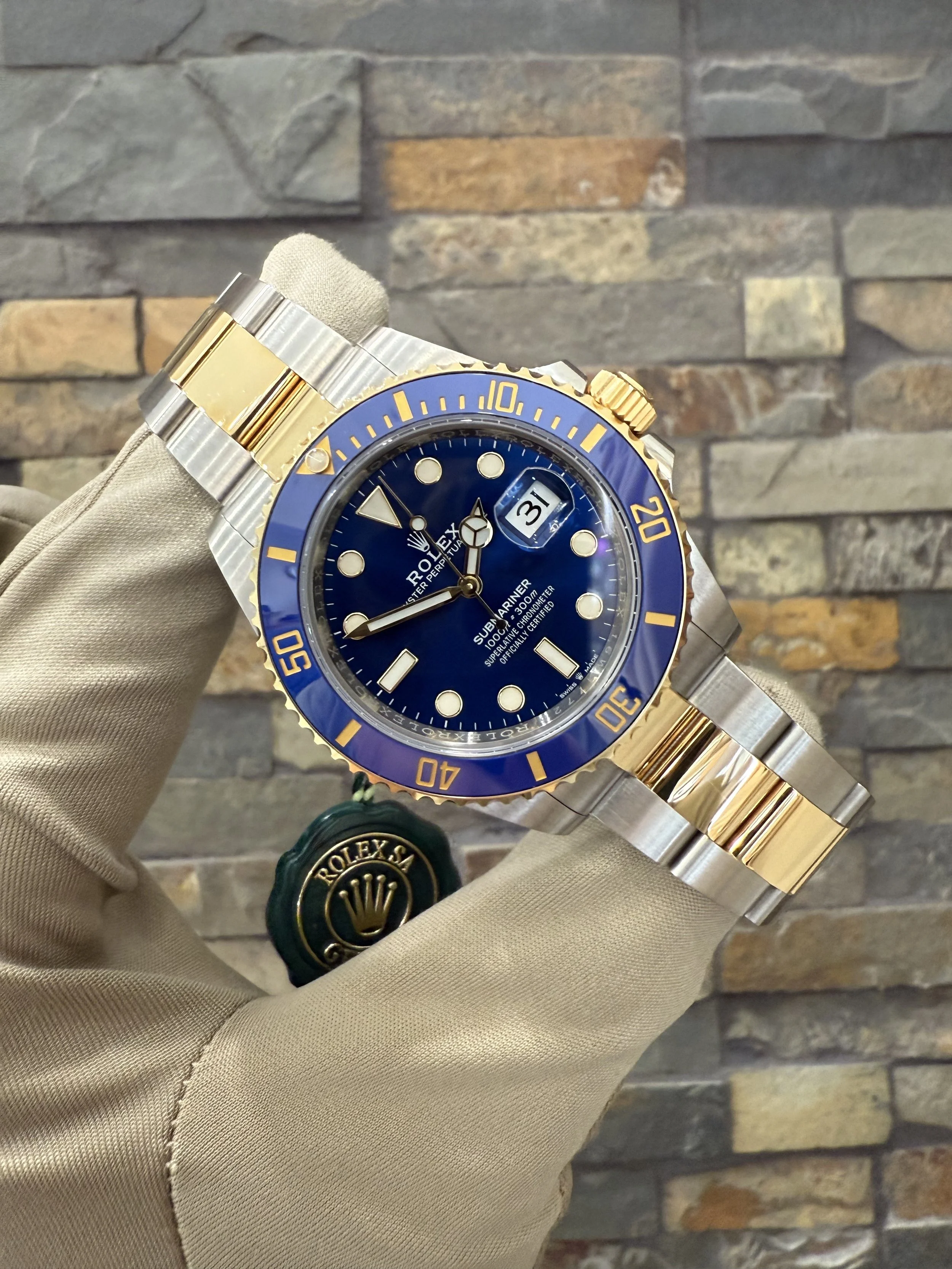 2022 Rolex Bluesy Submariner 41mm REF 126613LB with box and papers. Call or stop by our shop