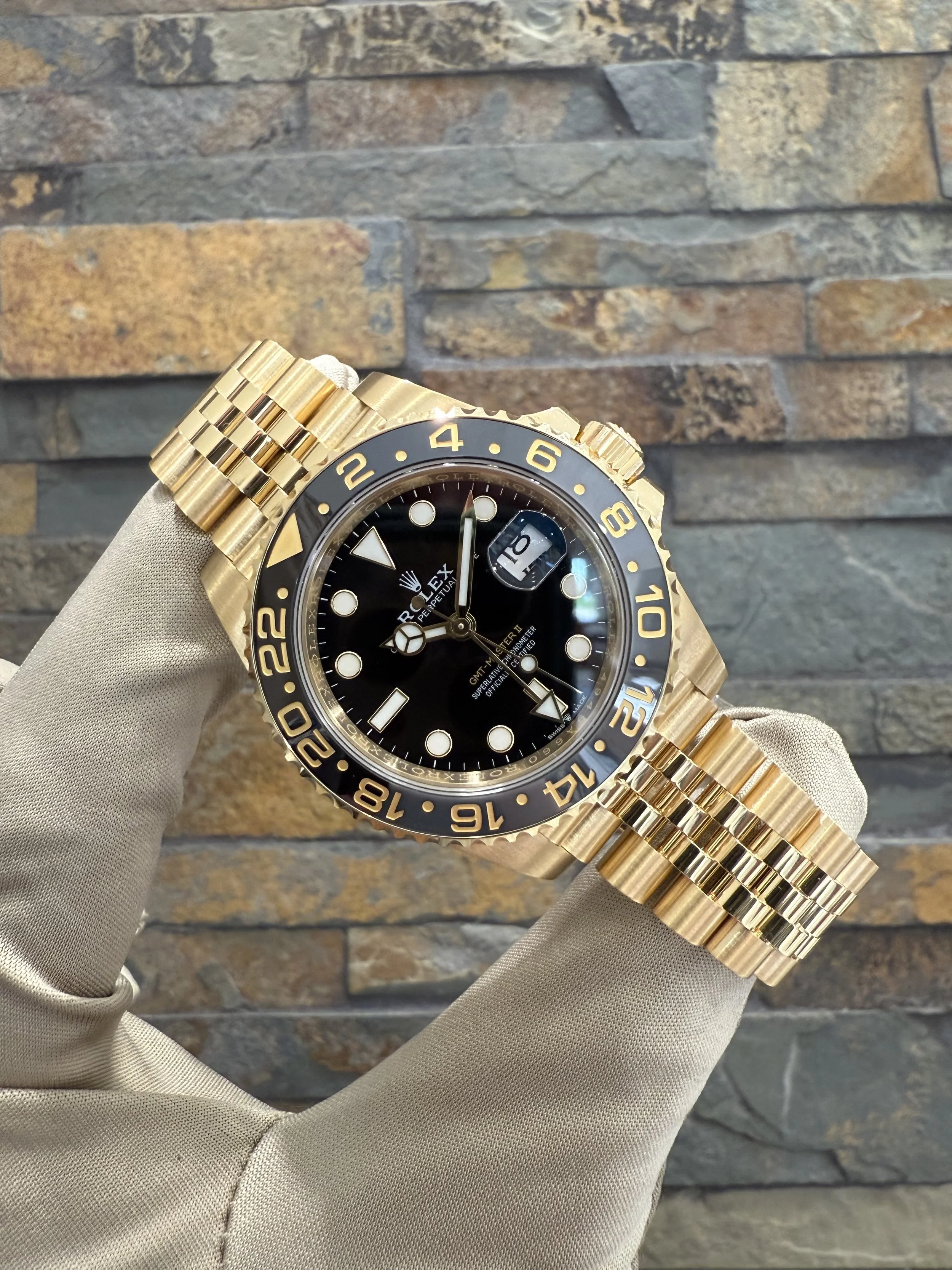 2025 Rolex GMT II REF #126718GRNR with box and papers. Call or stop by our shop