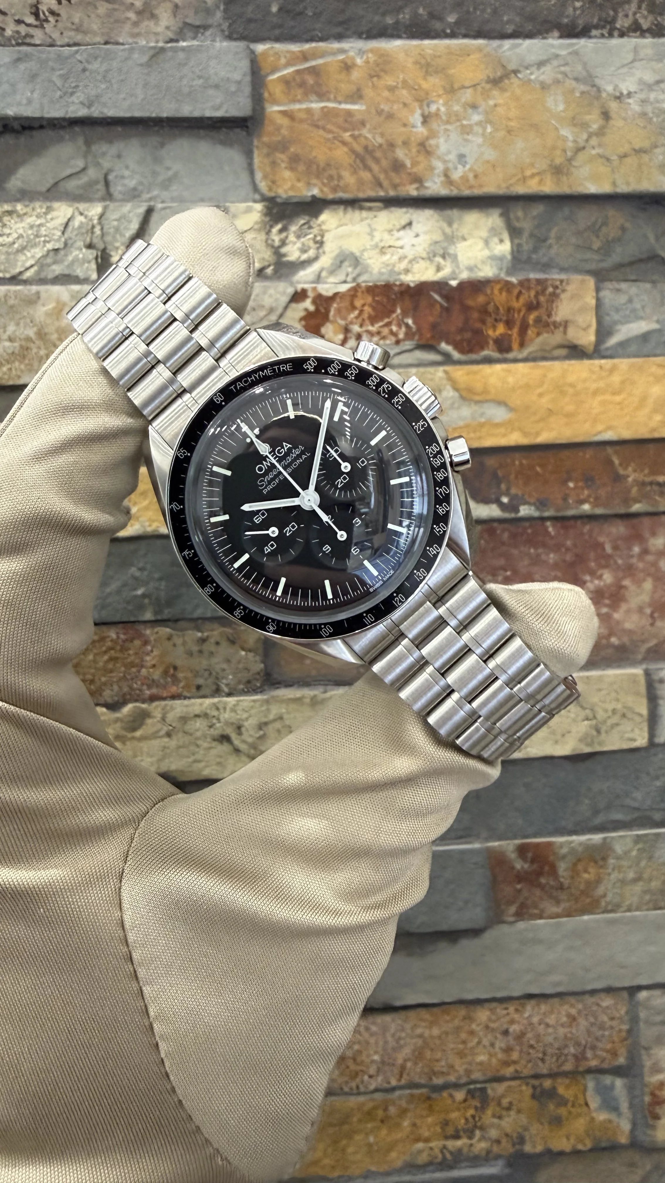 2022 Omega Speedmaster Hesalite REF #310.20 with box and papers. Call or stop by our shop