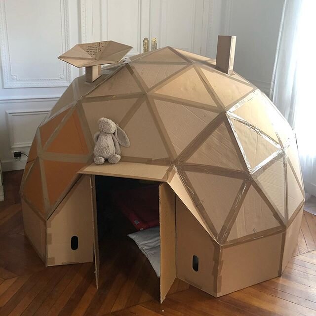 This is what my husband has been building during lockdown here in Paris with our old moving boxes. As I&rsquo;ve always joked, you want Hugo Redwood around at the apocalypse because he can actually make anything. First he made us our masks and now we