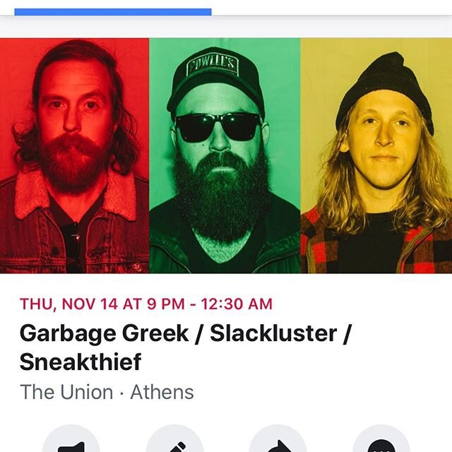 We have 2 shows coming up!  We&rsquo;re playing Thursday 11/14 at The Union in Athens, OH with Slackluster and Sneakthief, and Friday 11/15 at Gooski&rsquo;s in Pittsburgh, PA with Blue Clutch and The Maplewaves! @unionbarathens @slackluster_oh @snea