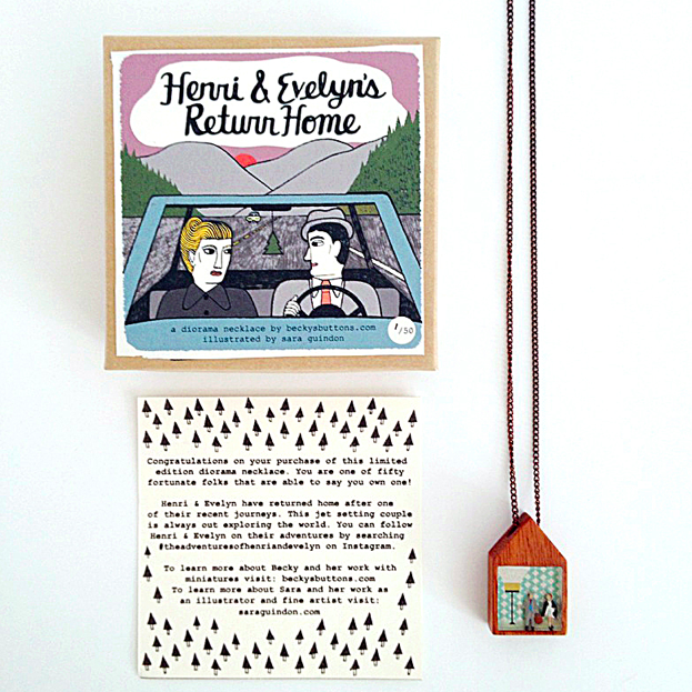 “Henri & Evelyn's Return Home” Diorama Necklace