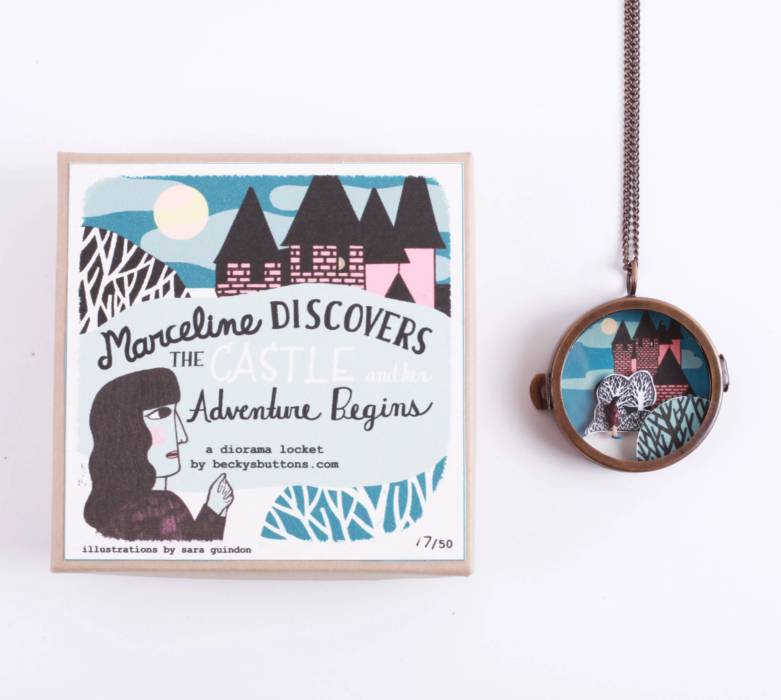 "Marceline Discovers the Castle and Her Adventure Begins" Diorama Locket