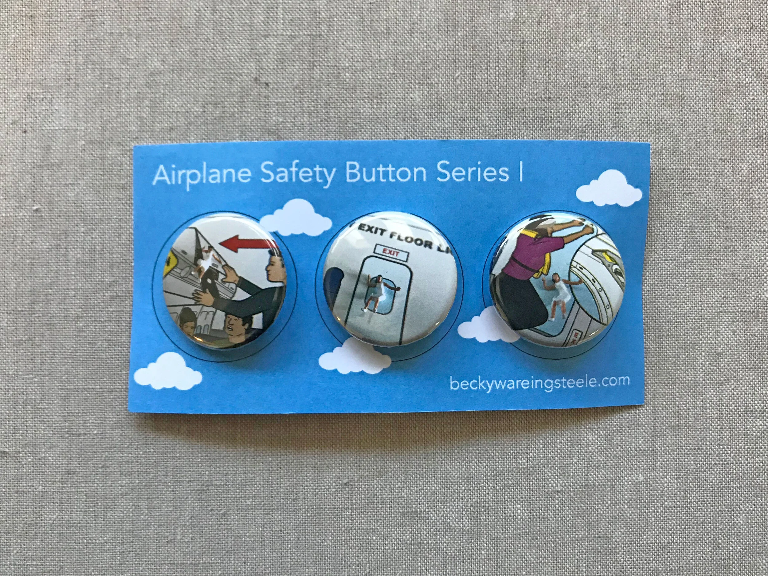 Becky-Wareing-Steele_Airplane-Safety-Button-Set-Series-I.jpg